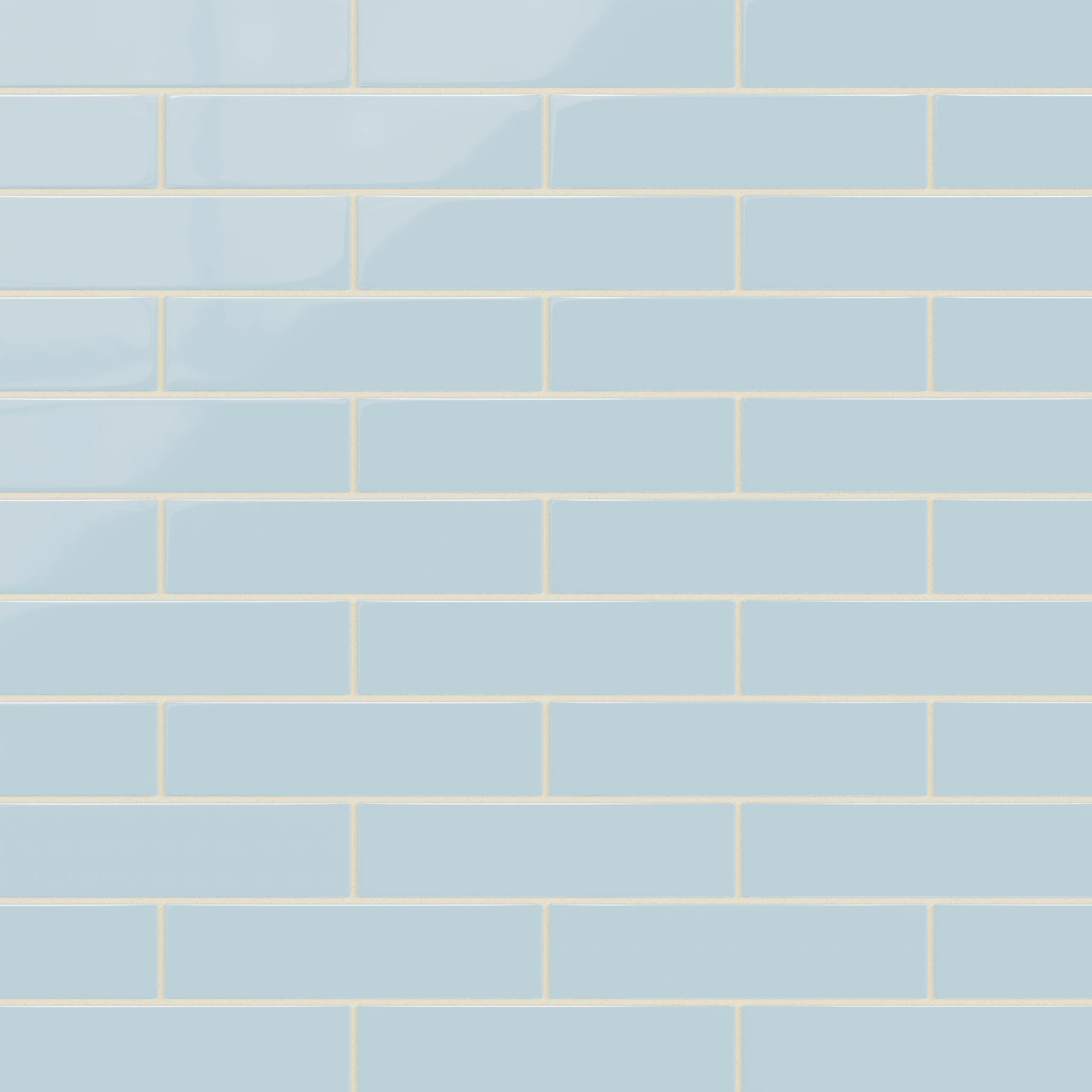 2x8 Natural Press Ceramic Tile in Egyptian Blue Gloss - Rockland Interiors Inc.