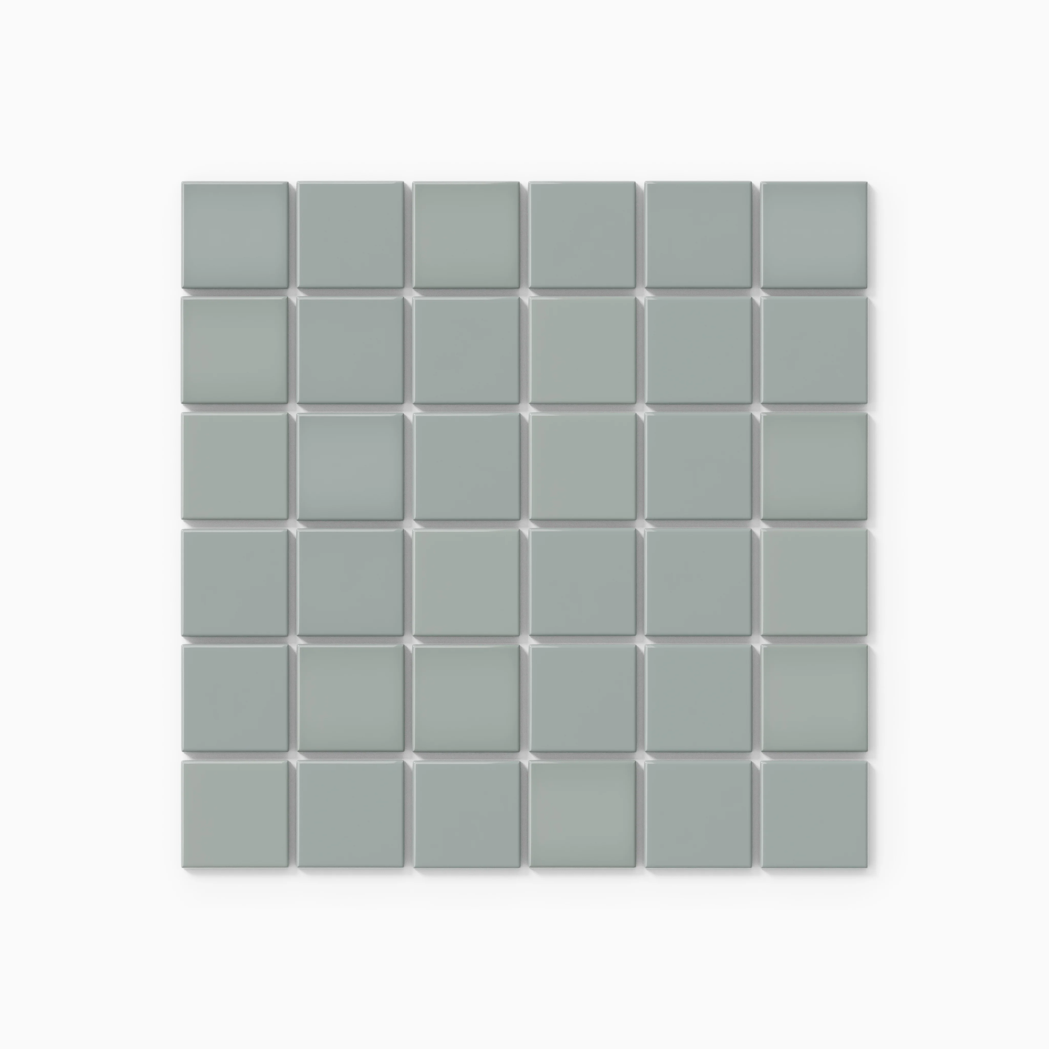2x2 Straight Set Sheeted Natural Press Ceramic Mosaic Tile in Hood River Gloss - Rockland Interiors Inc.