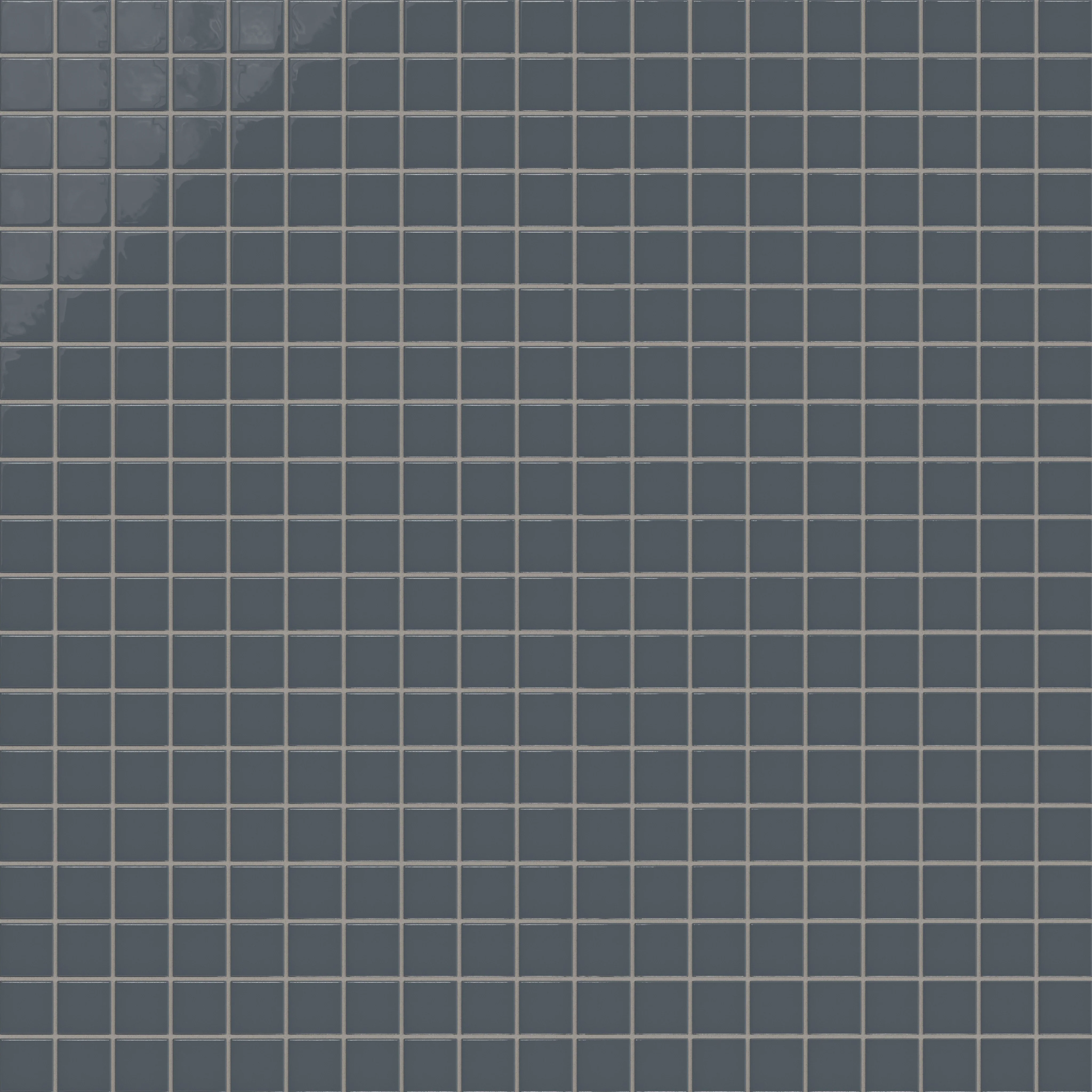 2x2 Straight Set Sheeted Natural Press Ceramic Mosaic Tile in Indigo Gloss - Rockland Interiors Inc.