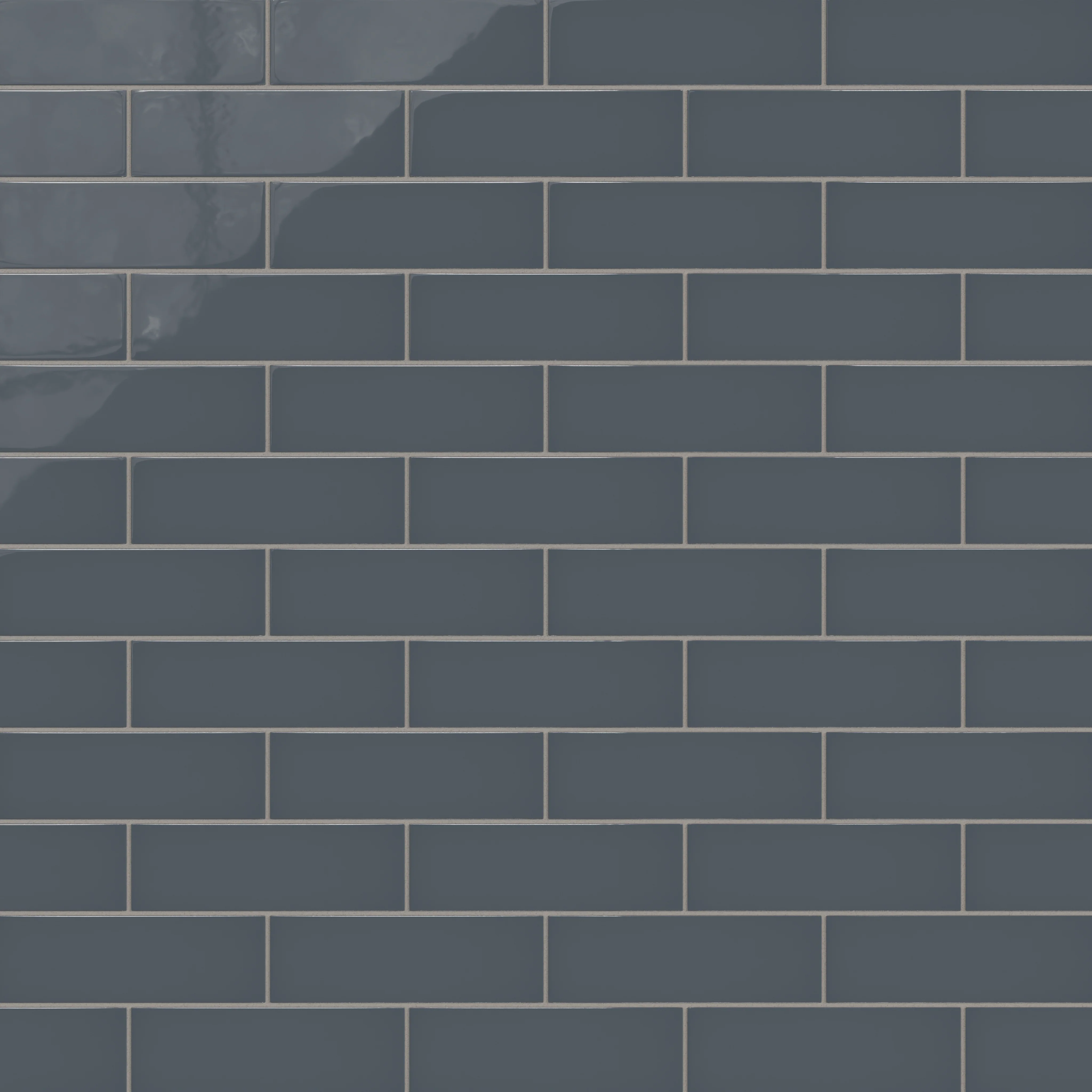 3x9 Natural Press Ceramic Tile in Indigo Gloss - Rockland Interiors Inc.