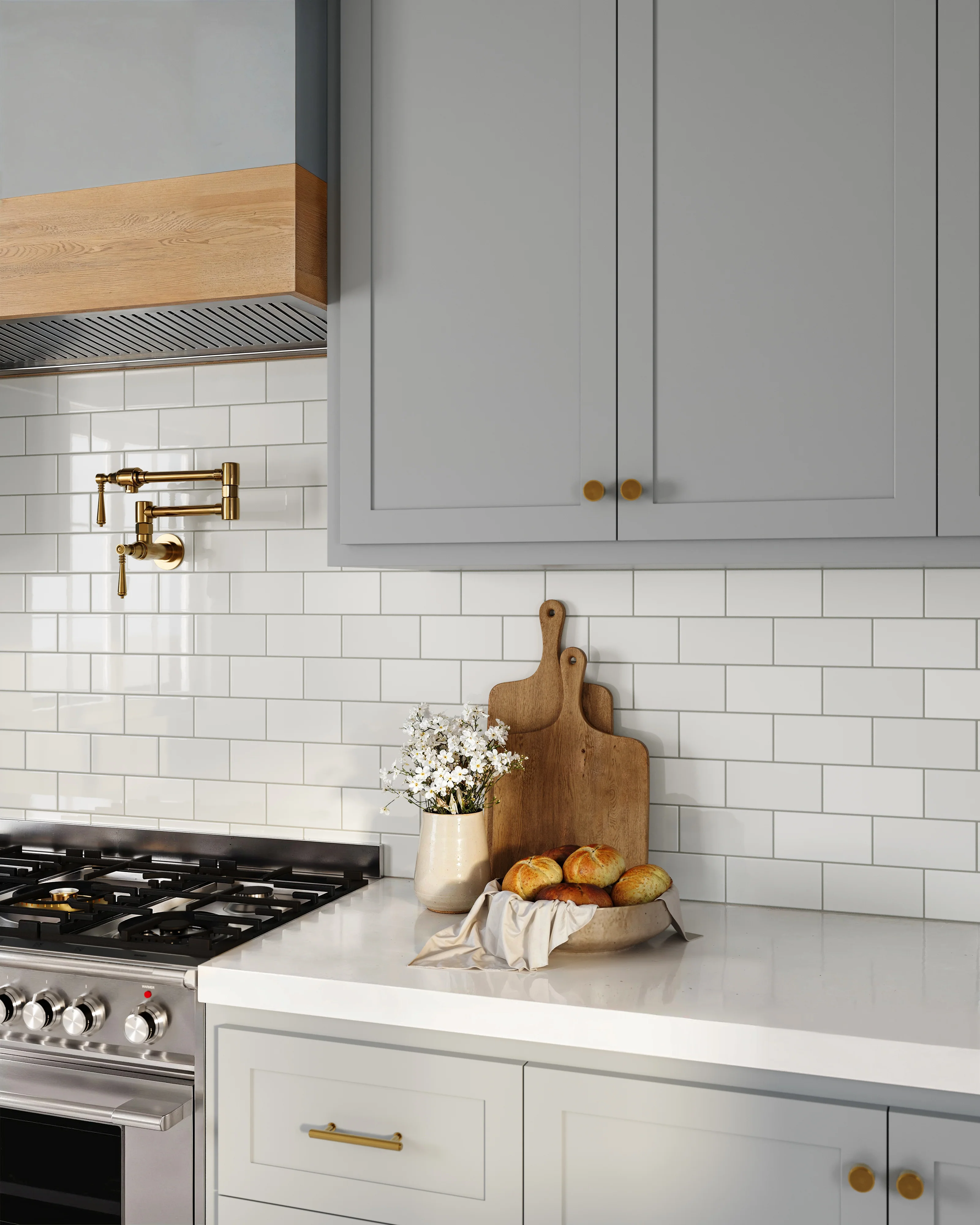 3x6 Natural Press Ceramic Tile in Cloud Cover Gloss - Rockland Interiors Inc.