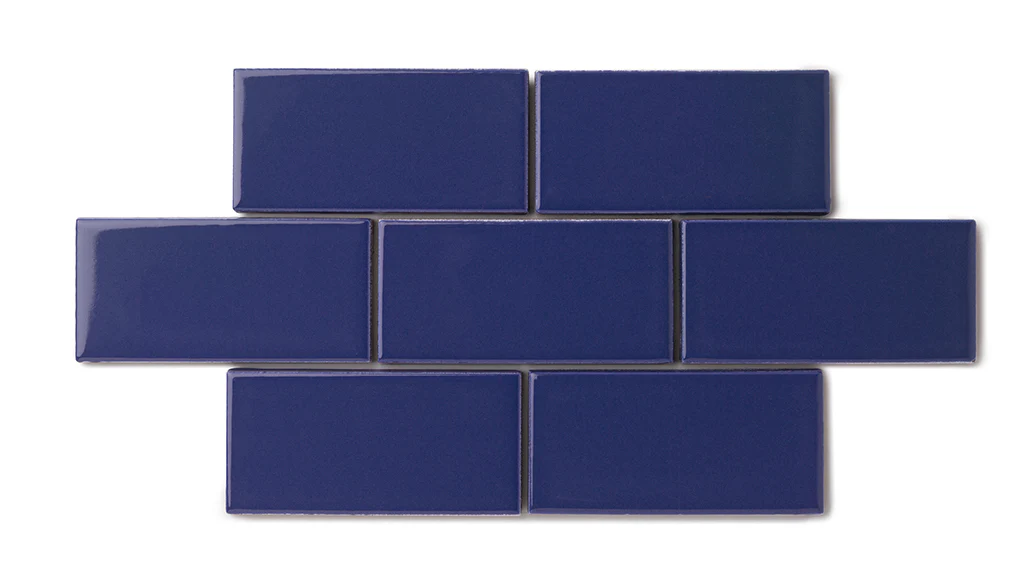 2x8 Natural Press Ceramic Tile in Ultramarine Gloss - Rockland Interiors Inc.