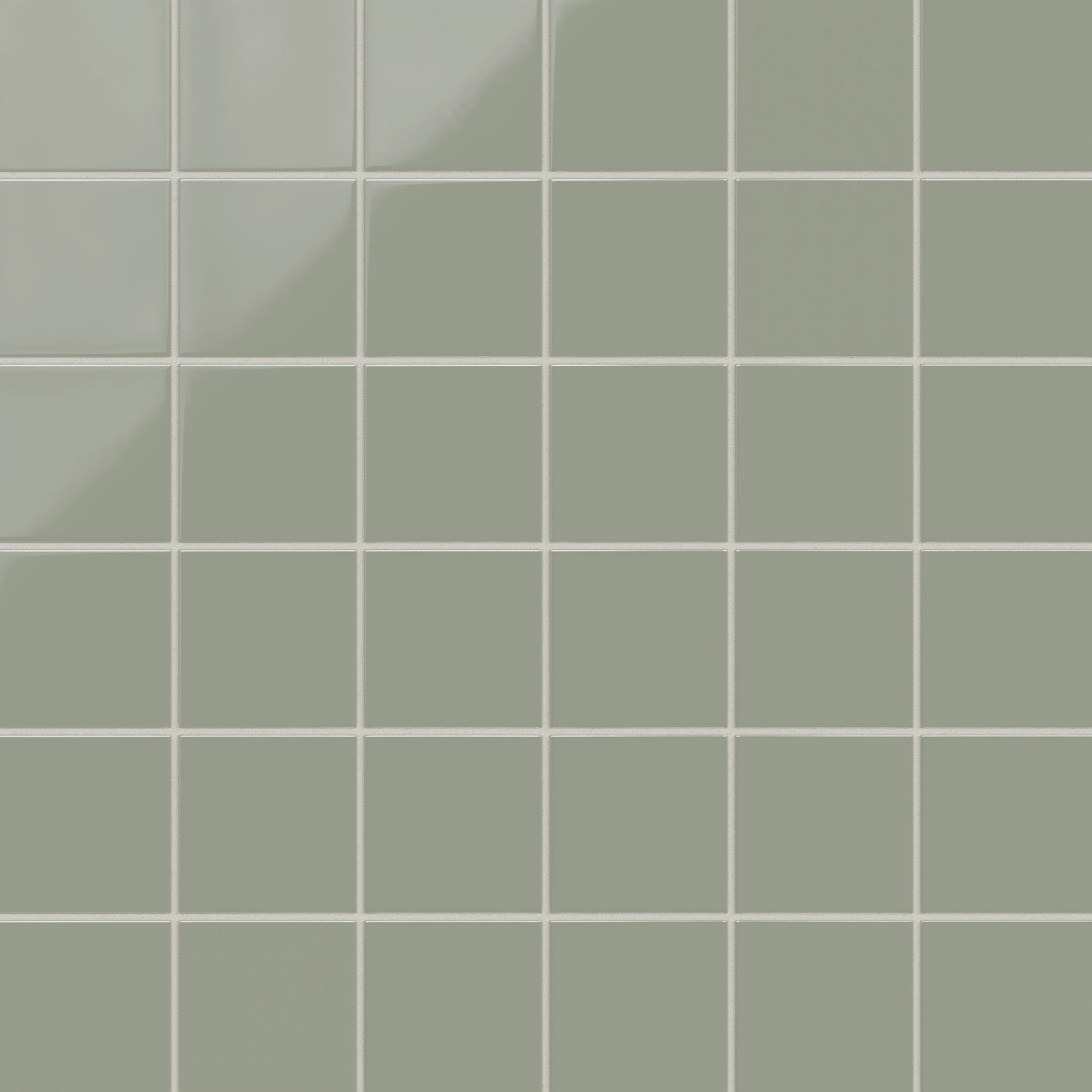 4x4 Natural Press Ceramic Tile in Terre Verte Gloss - Rockland Interiors Inc.