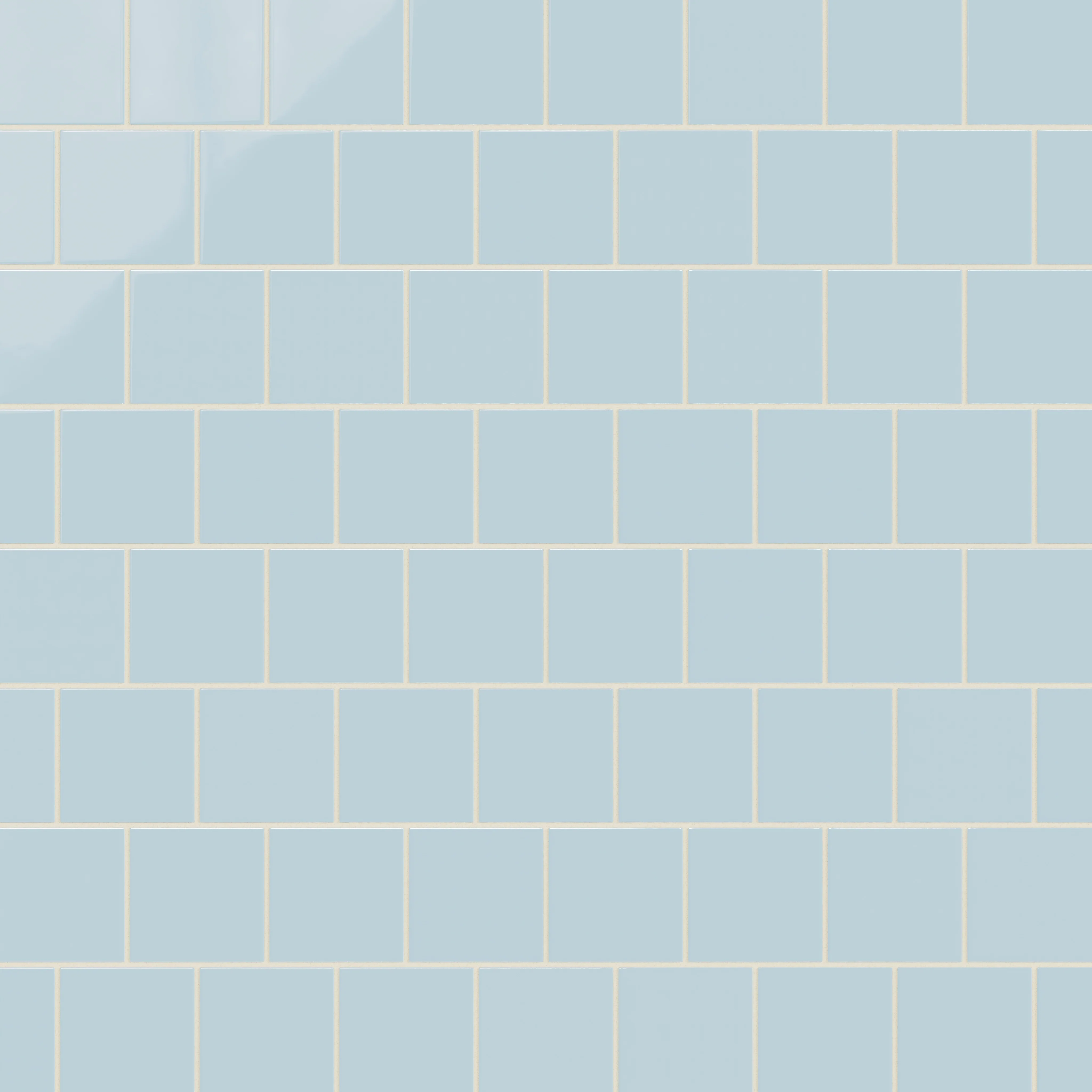 4x4 Natural Press Ceramic Tile in Egyptian Blue Gloss - Rockland Interiors Inc.