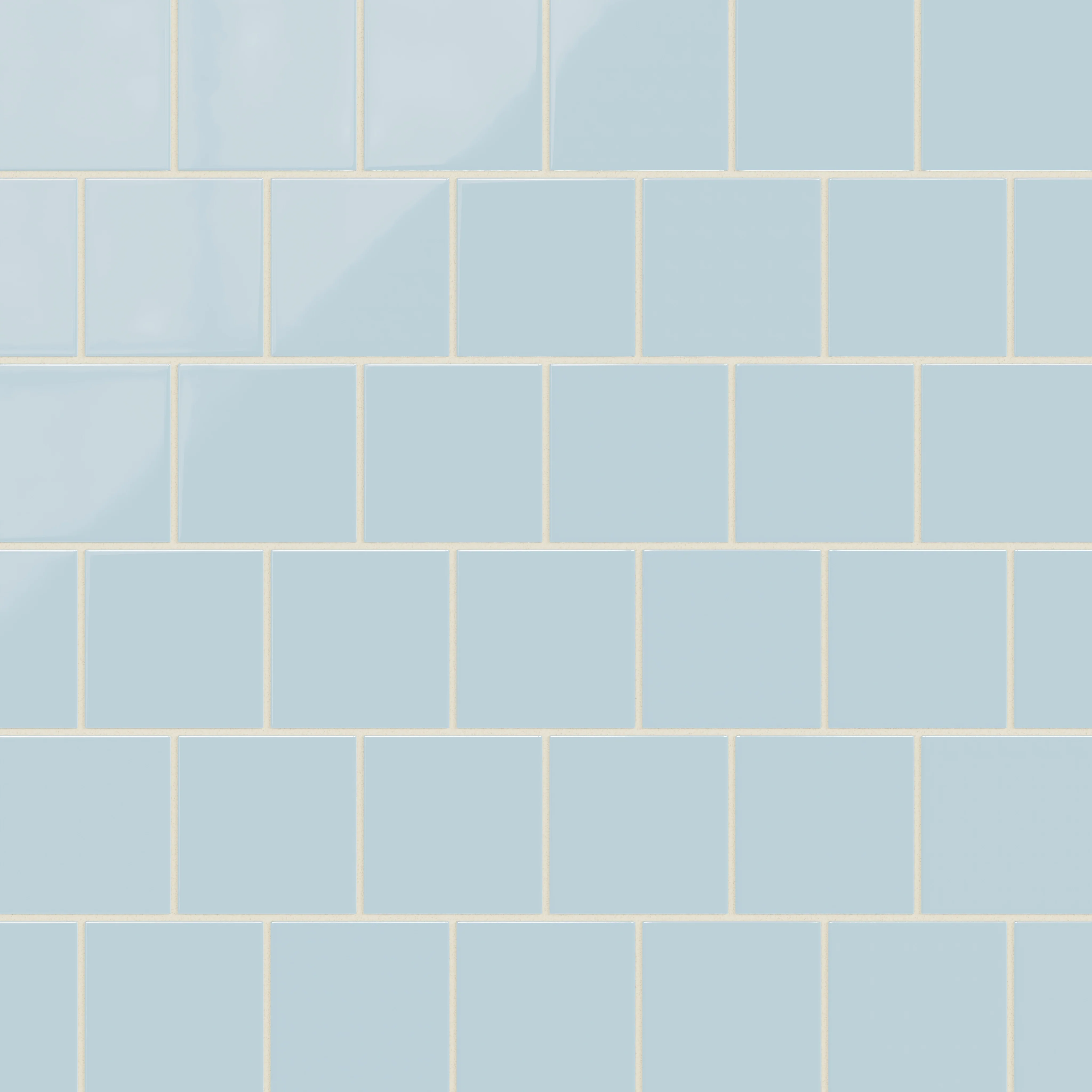 4x4 Natural Press Ceramic Tile in Egyptian Blue Gloss - Rockland Interiors Inc.