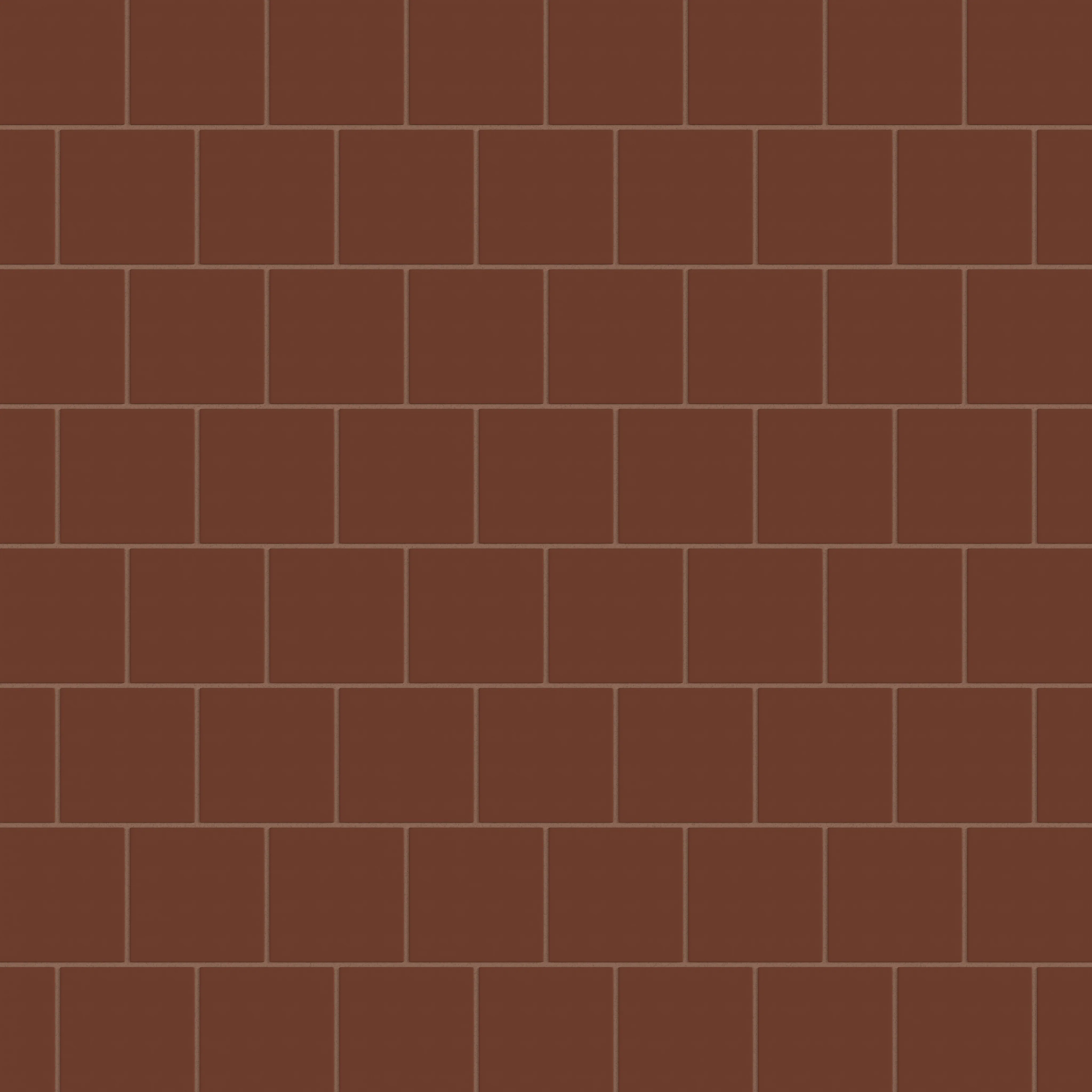 4x4 Natural Press Ceramic Tile in Red Iron Oxide Matte - Rockland Interiors Inc.