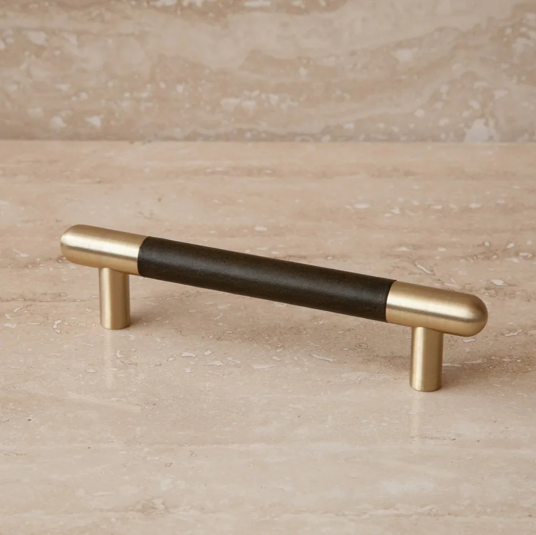 Mineral Leather Wrapped Metal Bar Pull - Rockland Interiors Inc.