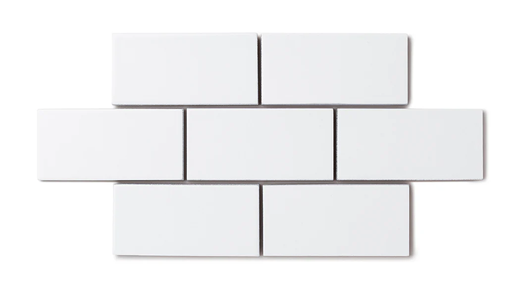 6x6 Natural Press Ceramic Tile in Gesso Matte - Rockland Interiors Inc.