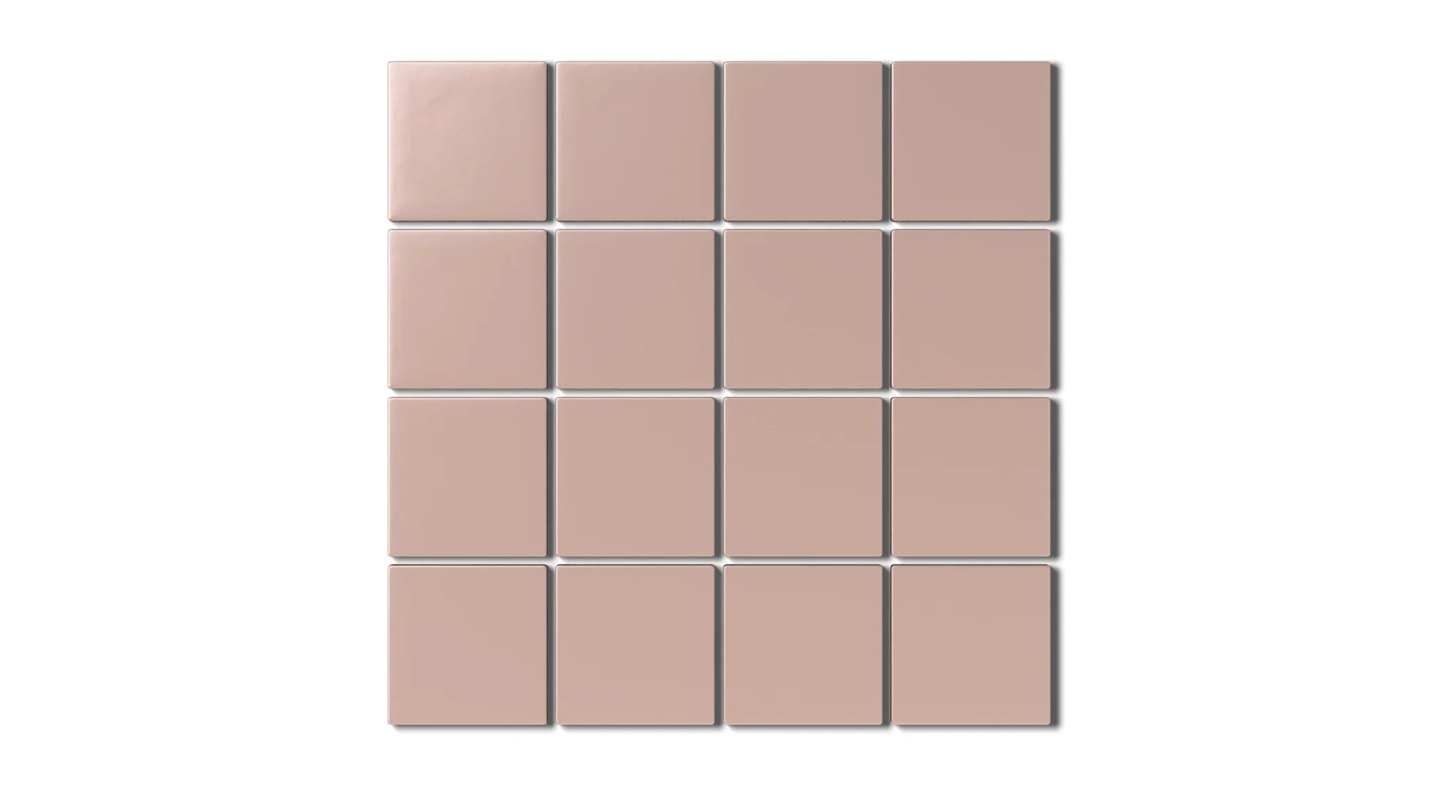 3x3 Straight Set Sheeted Natural Press Ceramic Mosaic Tile in Red Jasper Matte - Rockland Interiors Inc.