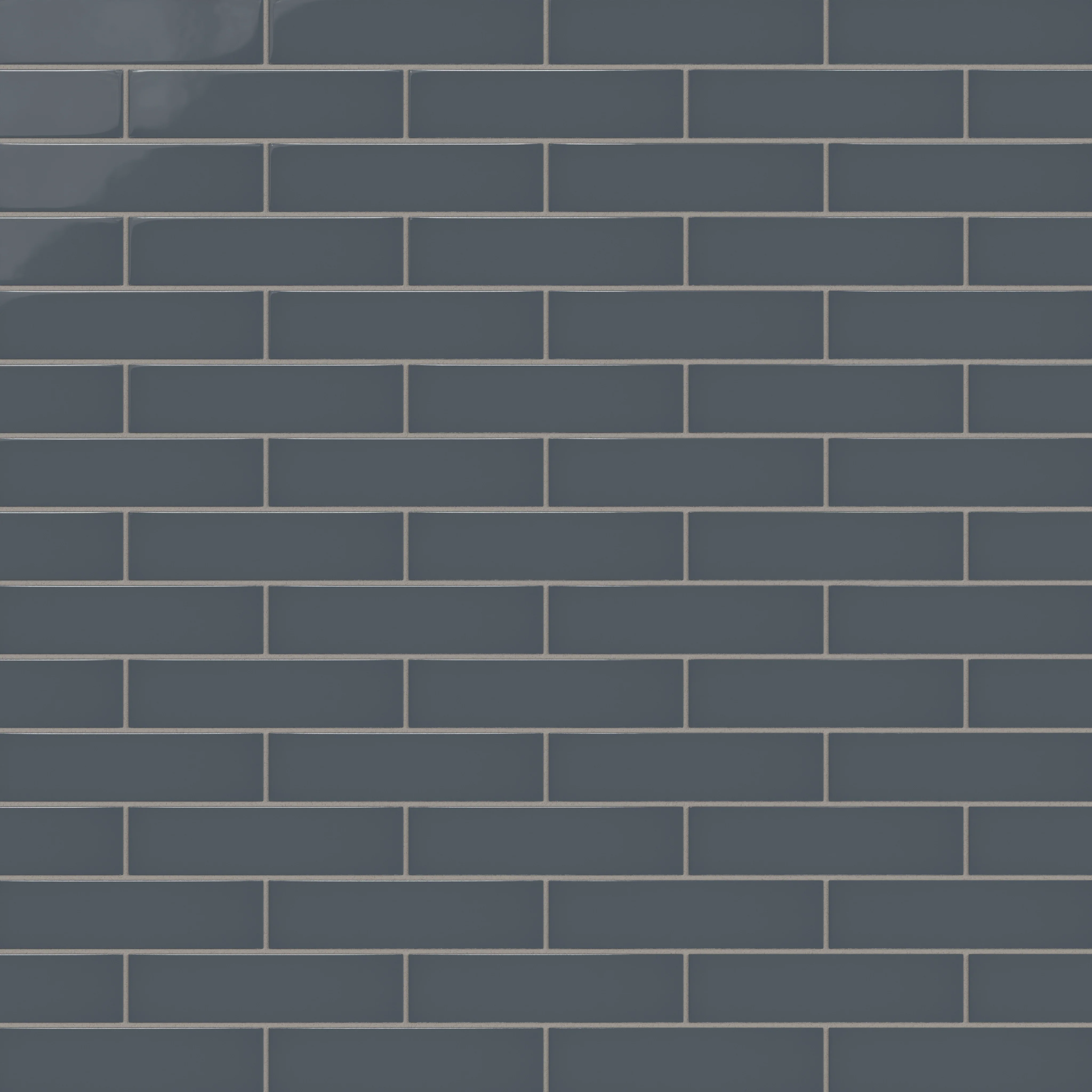 2x8 Natural Press Ceramic Tile in Indigo Gloss - Rockland Interiors Inc.