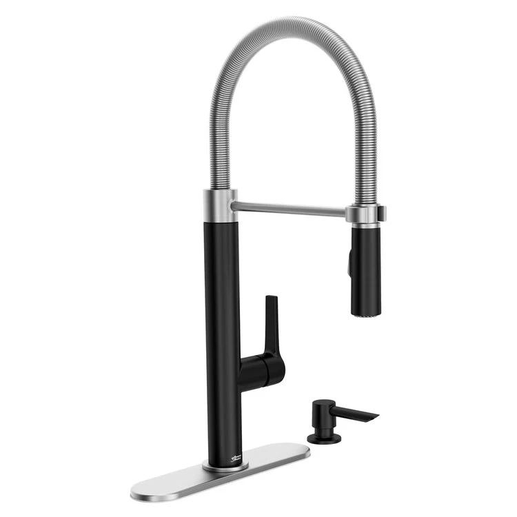 Grayson Semi-Pro Single-Handle Pull-Down Kitchen Faucet - Matte Black - Rockland Interiors Inc.