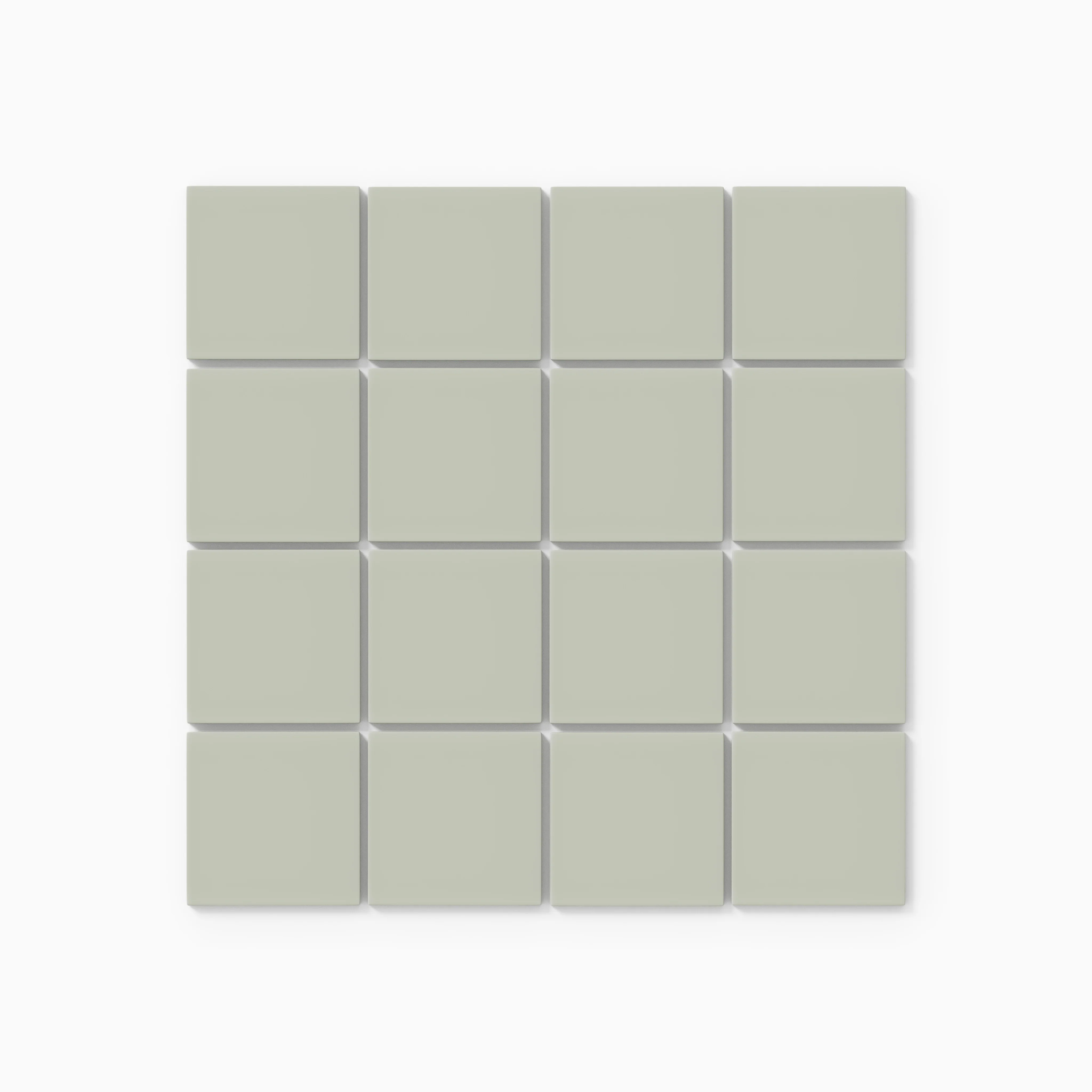 3x3 Straight Set Sheeted Natural Press Ceramic Mosaic Tile in Manzanita Matte - Rockland Interiors Inc.