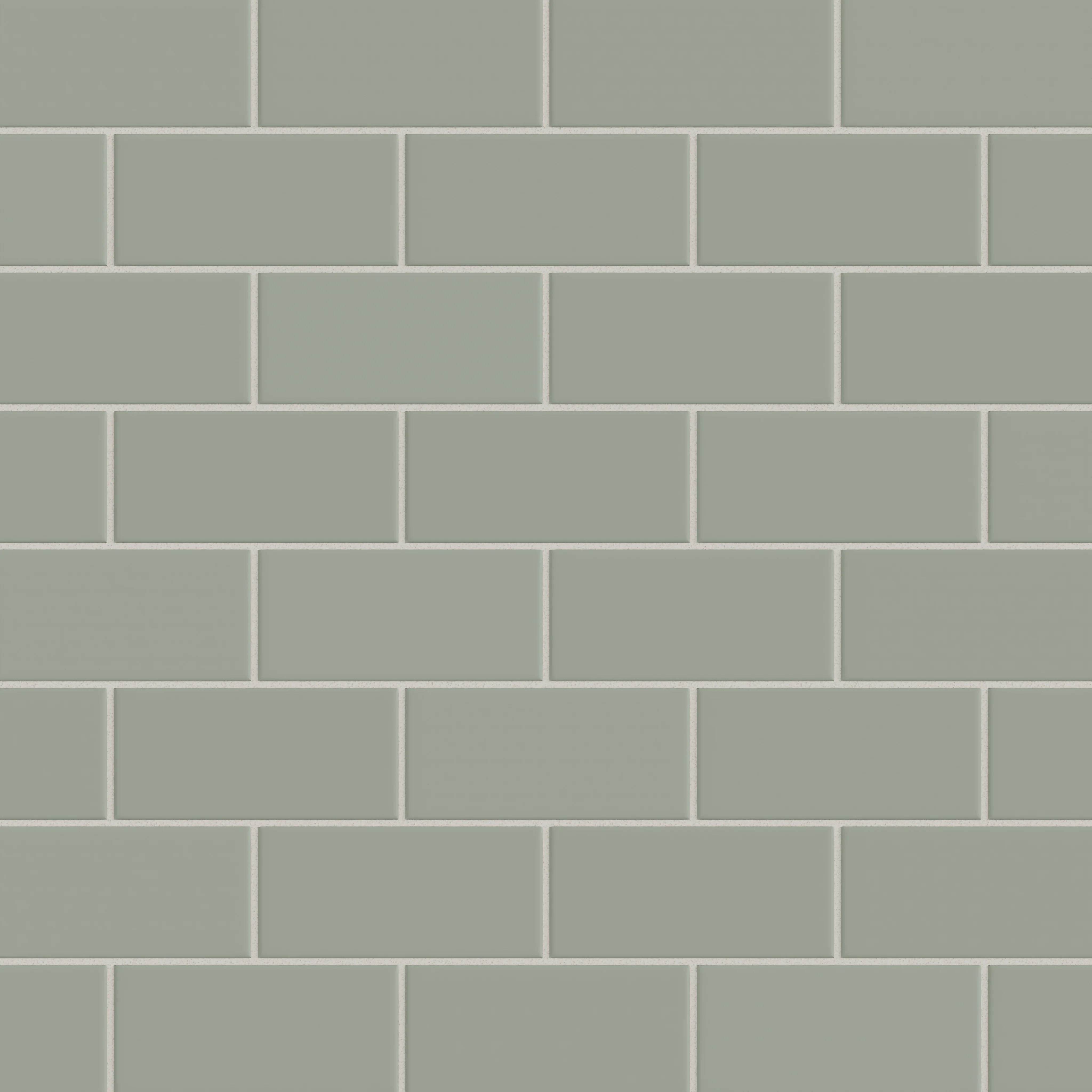 3x6 Natural Press Ceramic Tile in Terre Verte Matte - Rockland Interiors Inc.