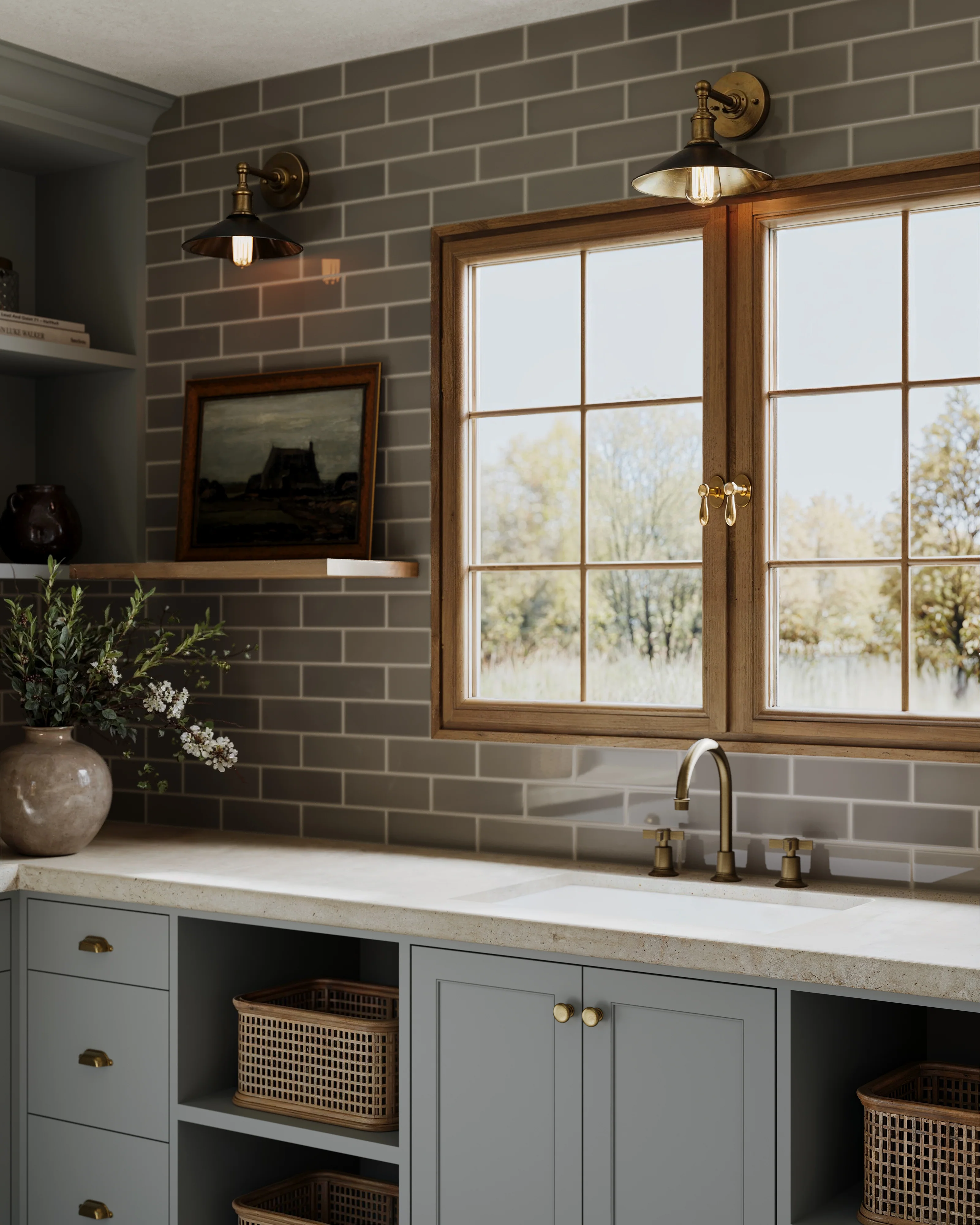 3x9 Natural Press Ceramic Tile in Timberline Gloss - Rockland Interiors Inc.