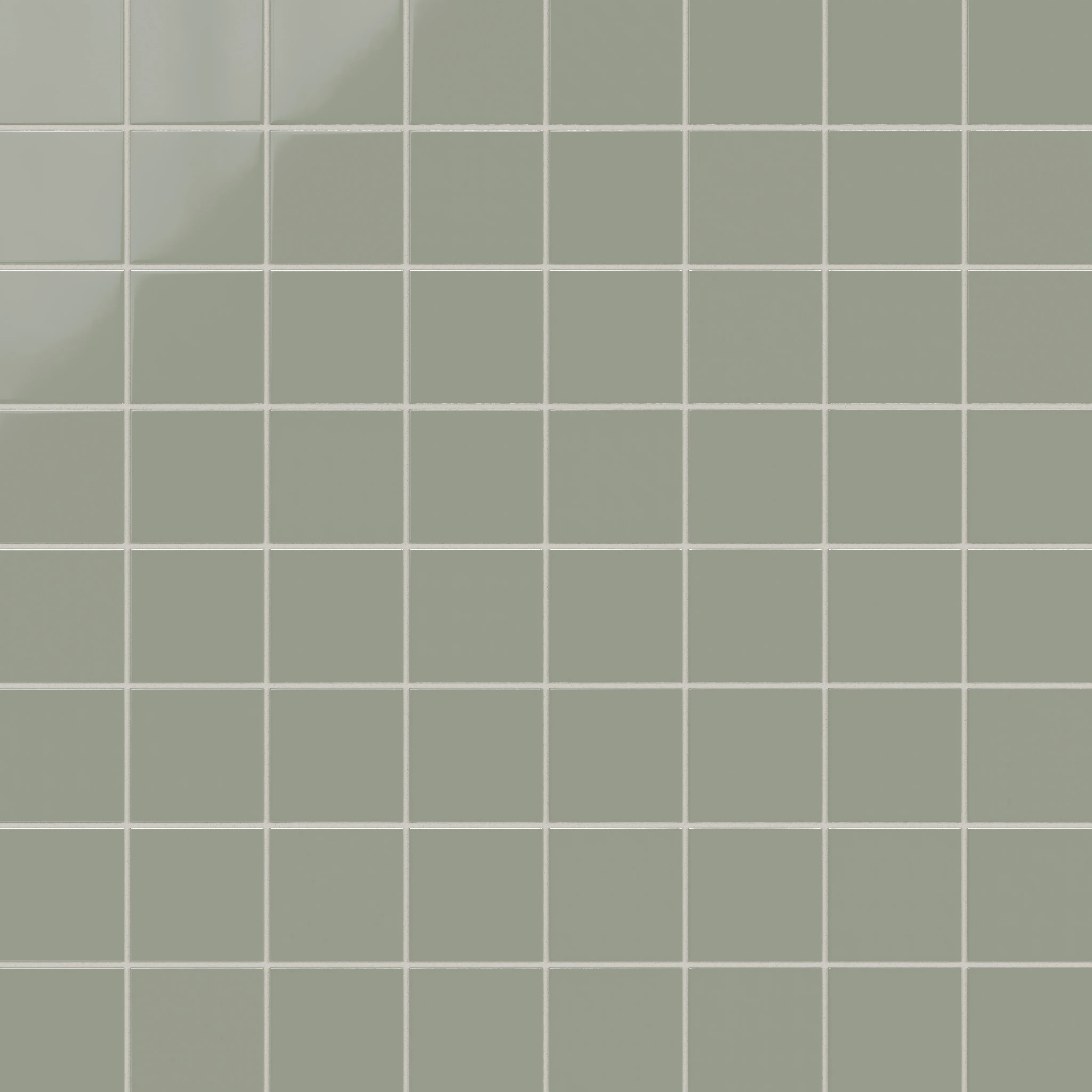 4x4 Natural Press Ceramic Tile in Terre Verte Gloss - Rockland Interiors Inc.