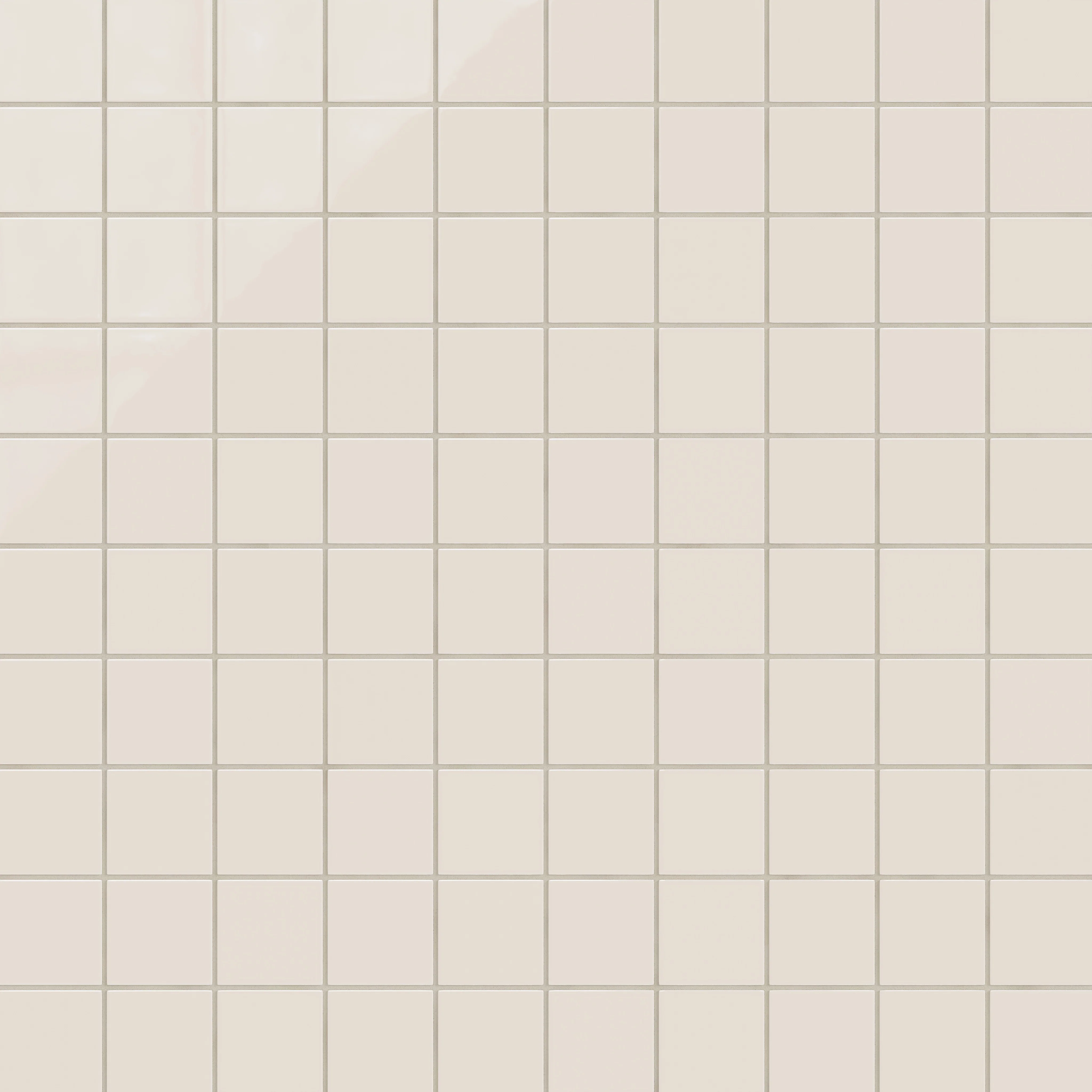 3x3 Straight Set Sheeted Natural Press Ceramic Mosaic Tile in Pearl Gloss - Rockland Interiors Inc.