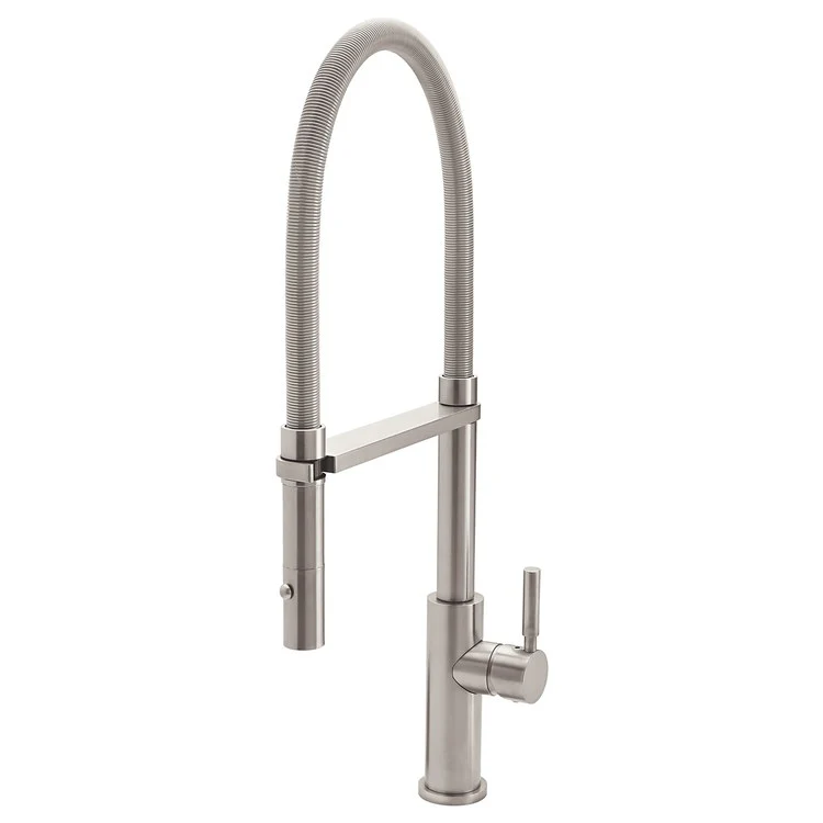 Kitchen Faucet Corsano Culinary 1 ST Lever ADA Satin Nickel Pull-Out Swivel 1 Hole 1.8 Gallons per Minute - Rockland Interiors Inc.