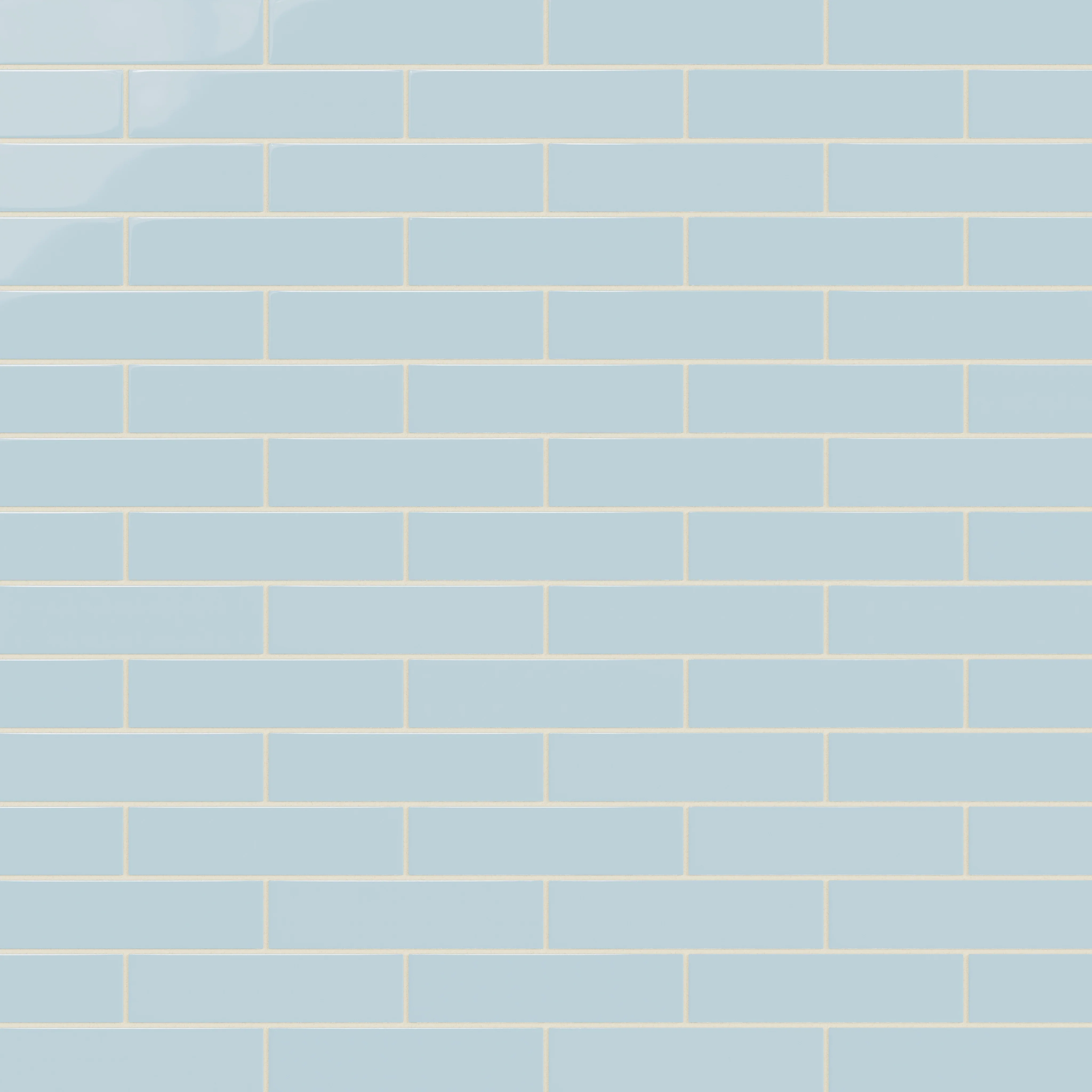 2x8 Natural Press Ceramic Tile in Egyptian Blue Gloss - Rockland Interiors Inc.