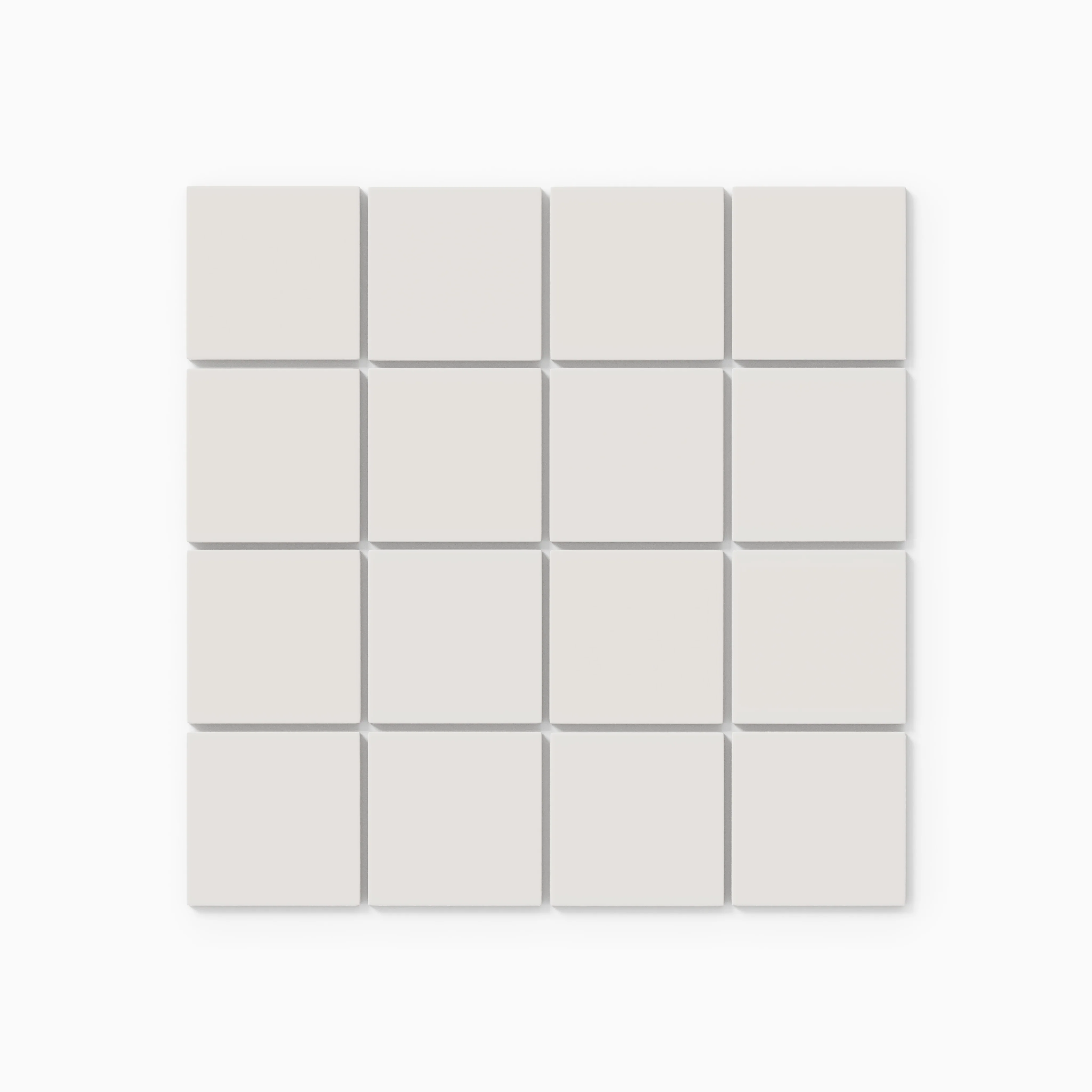 3x3 Straight Set Sheeted Natural Press Ceramic Mosaic Tile in Pearl Matte - Rockland Interiors Inc.