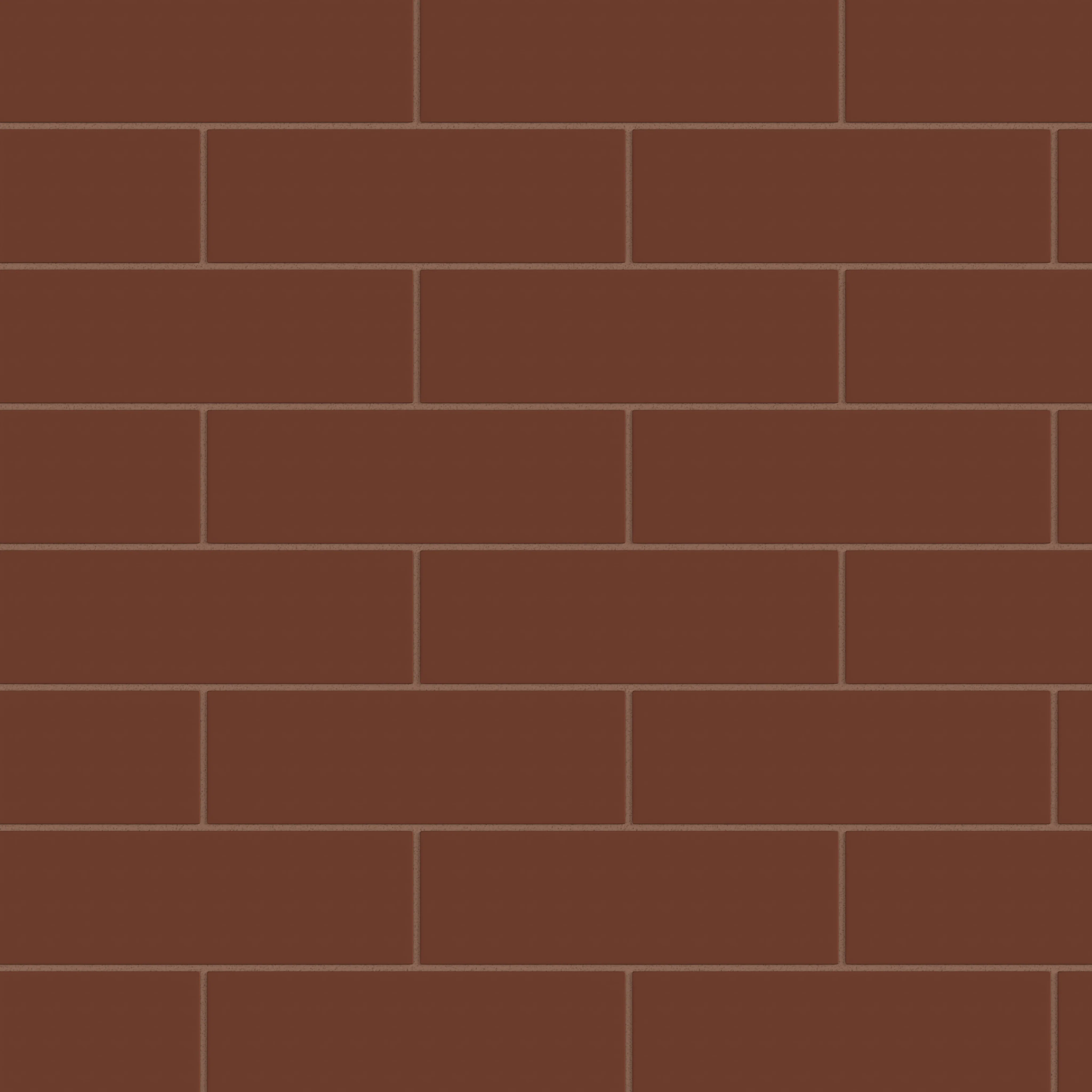 3x9 Natural Press Ceramic Tile in Red Iron Oxide Matte - Rockland Interiors Inc.