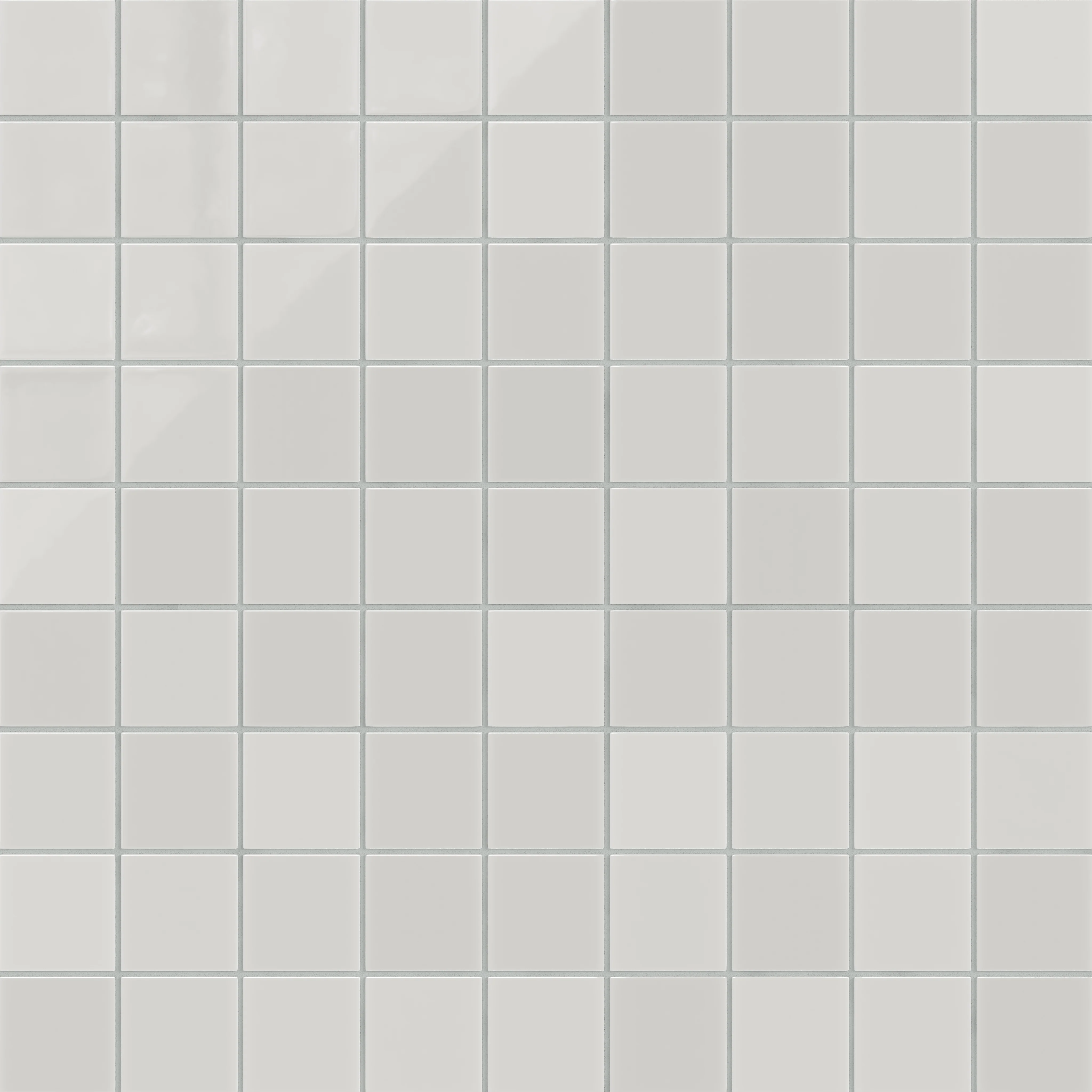 3x3 Straight Set Sheeted Natural Press Ceramic Mosaic Tile in Cloud Cover Gloss - Rockland Interiors Inc.