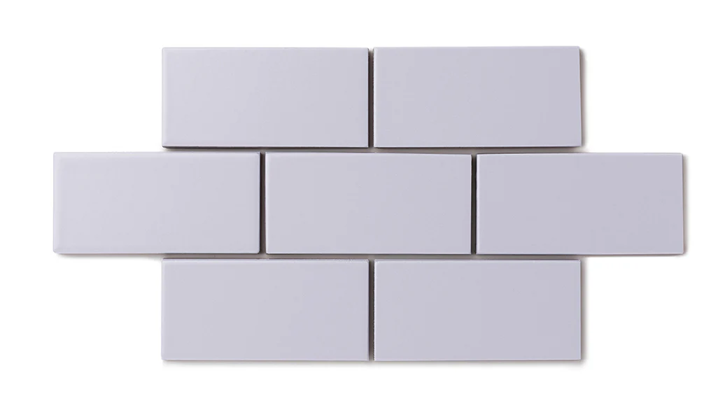 Elongated Hexagon Natural Press Ceramic Tile in Amethyst Matte - Rockland Interiors Inc.