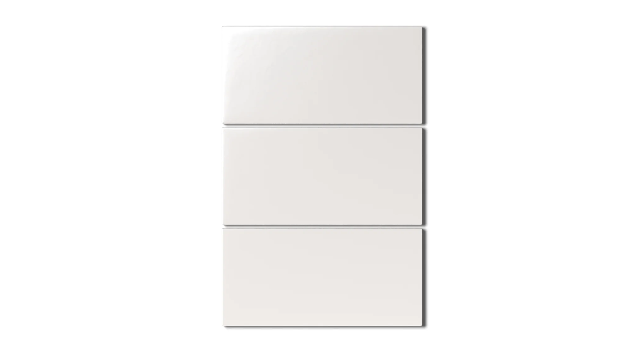 4x8 Natural Press Ceramic Tile in Flake White Matte - Rockland Interiors Inc.