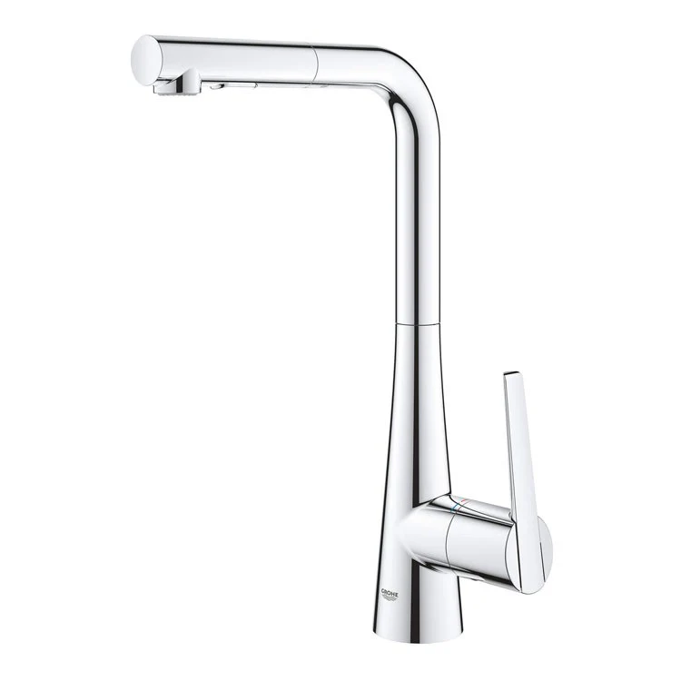 Zedra/Ladylux Single Handle Pull-Out Kitchen Faucet with Dual-Function Spray Head - Rockland Interiors Inc.