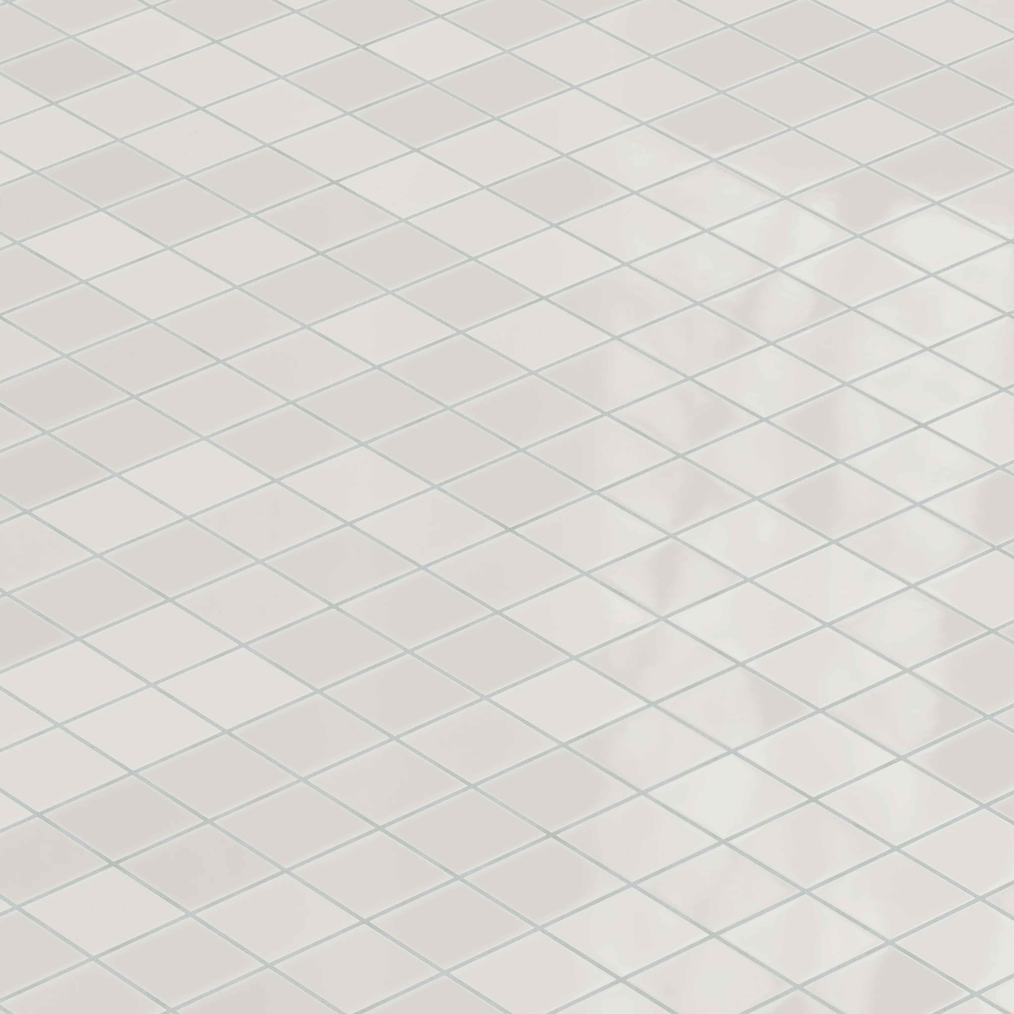 3x3 Straight Set Sheeted Natural Press Ceramic Mosaic Tile in Cloud Cover Gloss - Rockland Interiors Inc.