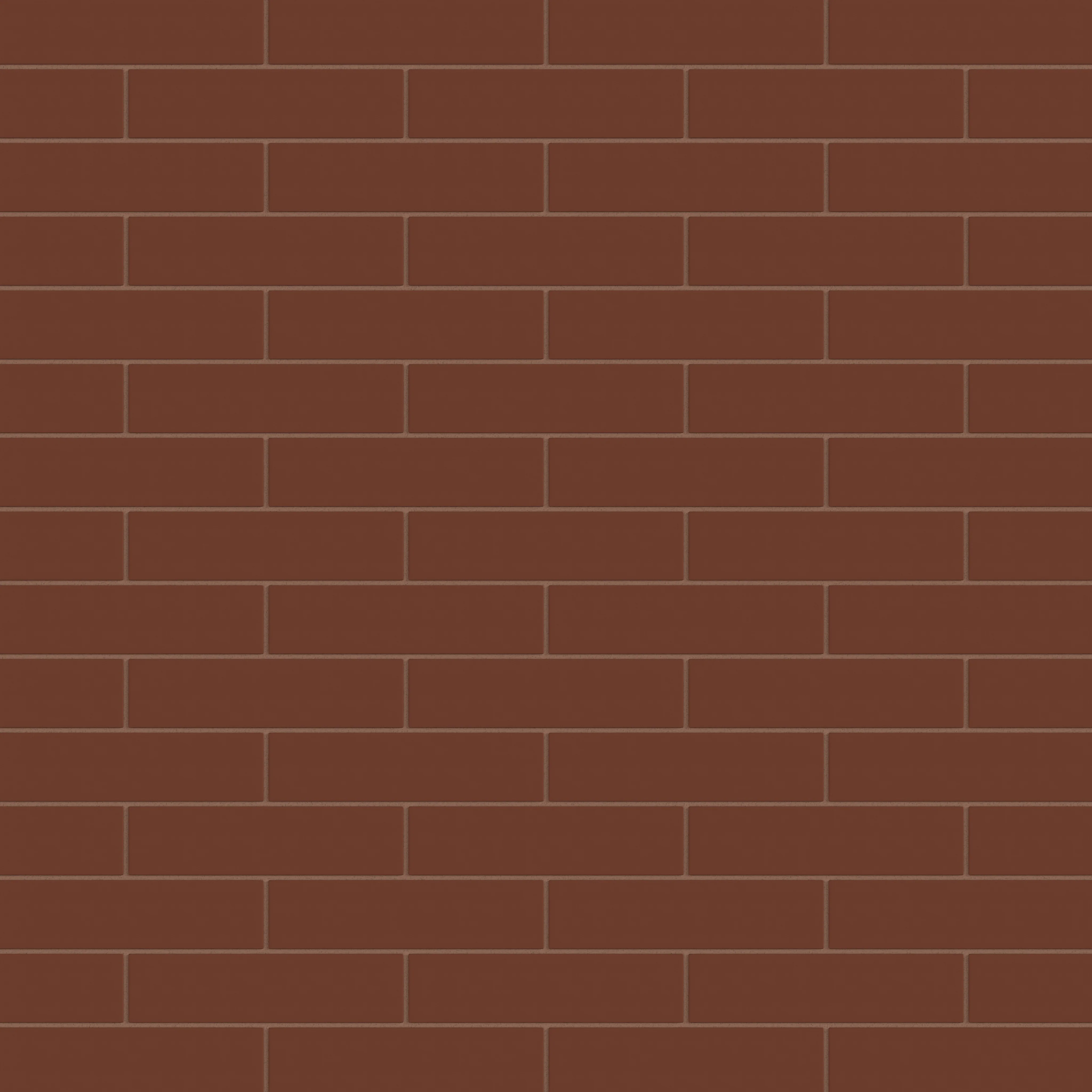 2x8 Natural Press Ceramic Tile in Red Iron Oxide Matte - Rockland Interiors Inc.