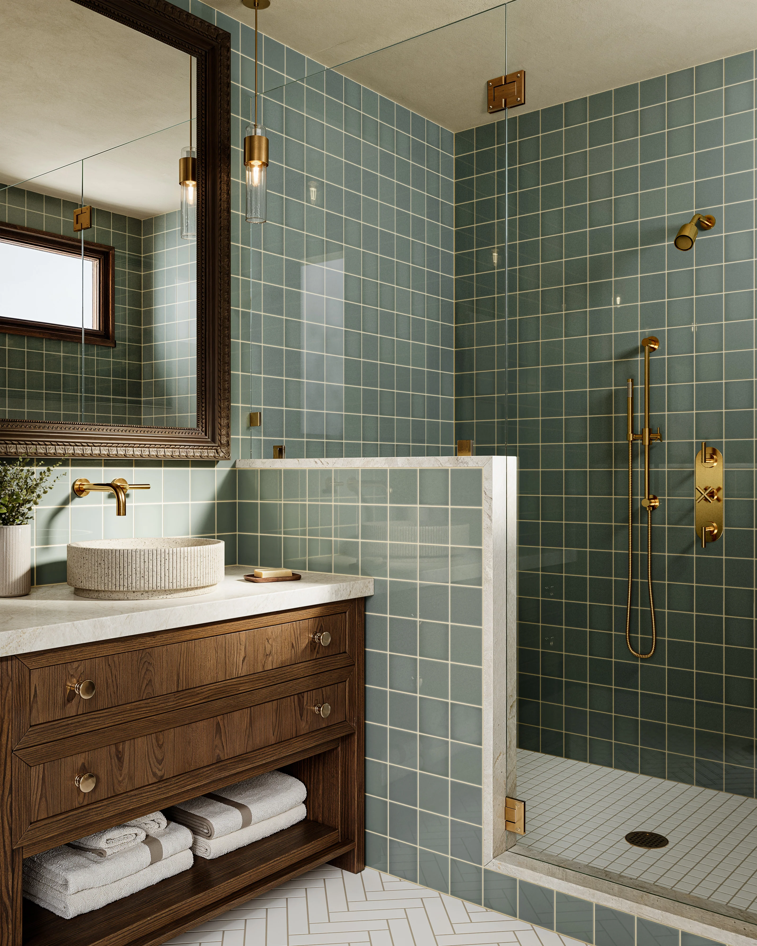 2x8 Natural Press Ceramic Tile in Salt Creek Matte - Rockland Interiors Inc.