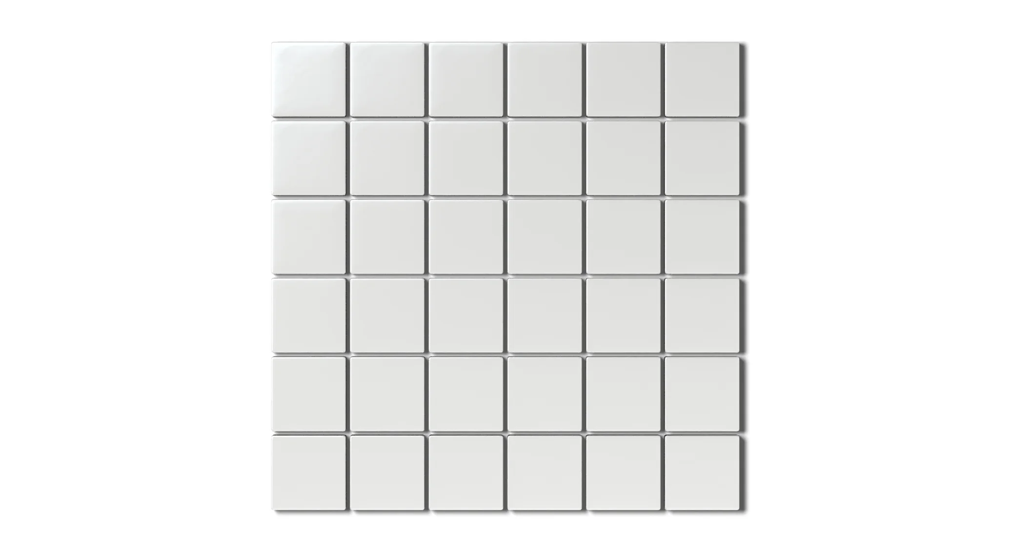 2x2 Straight Set Sheeted Natural Press Ceramic Mosaic Tile in Zinc Matte - Rockland Interiors Inc.