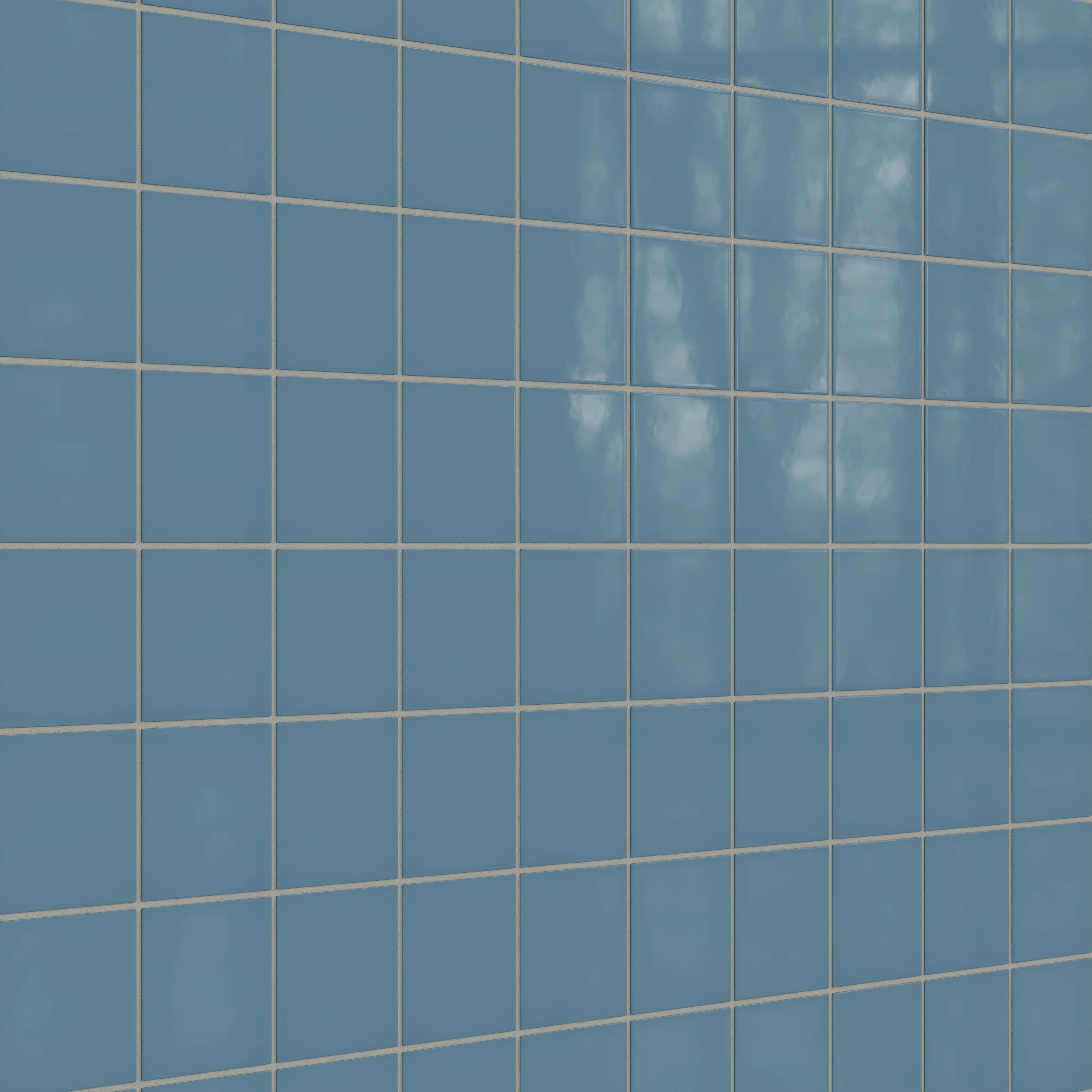 4x4 Natural Press Ceramic Tile in Azurite Gloss - Rockland Interiors Inc.