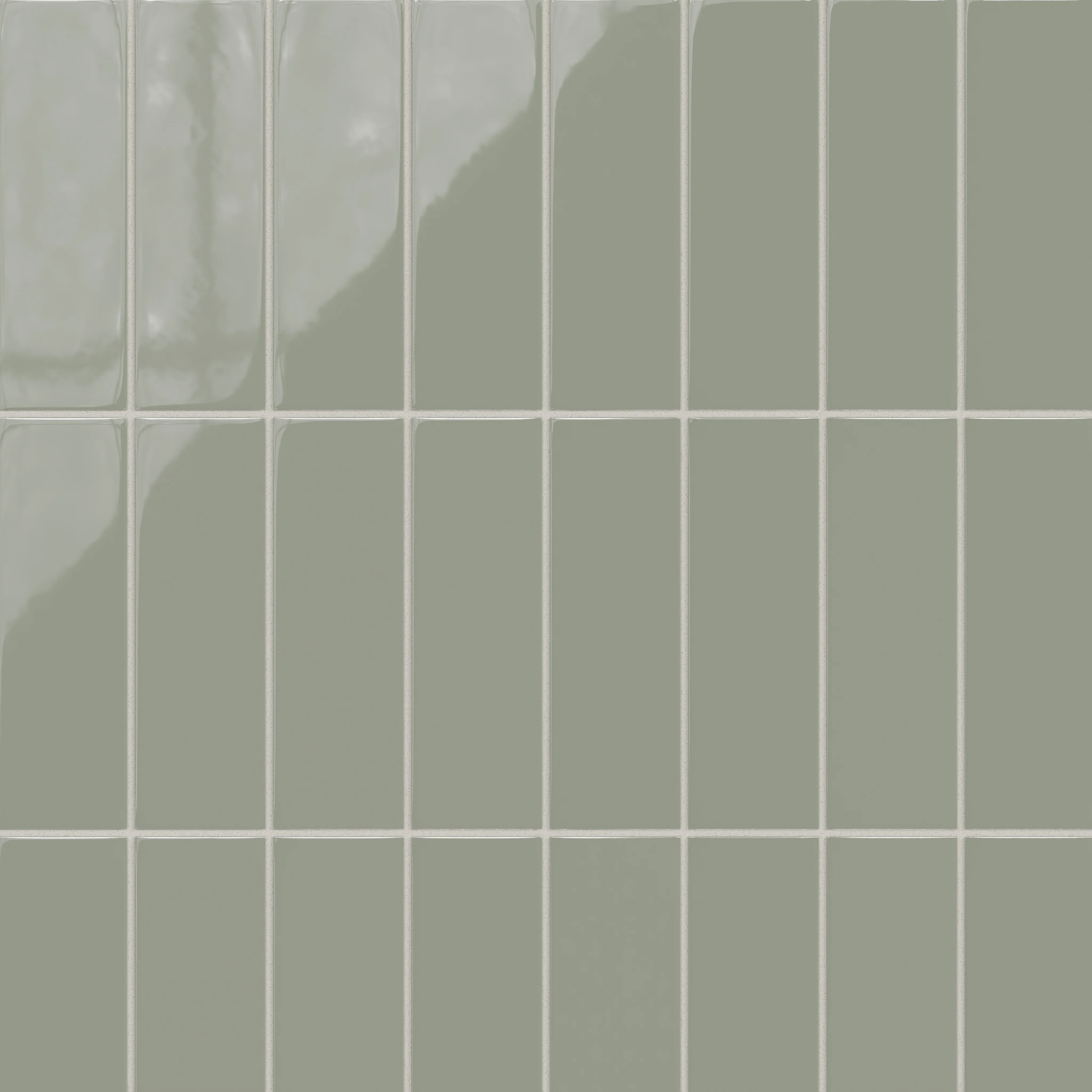 3x9 Natural Press Ceramic Tile in Terre Verte Gloss - Rockland Interiors Inc.