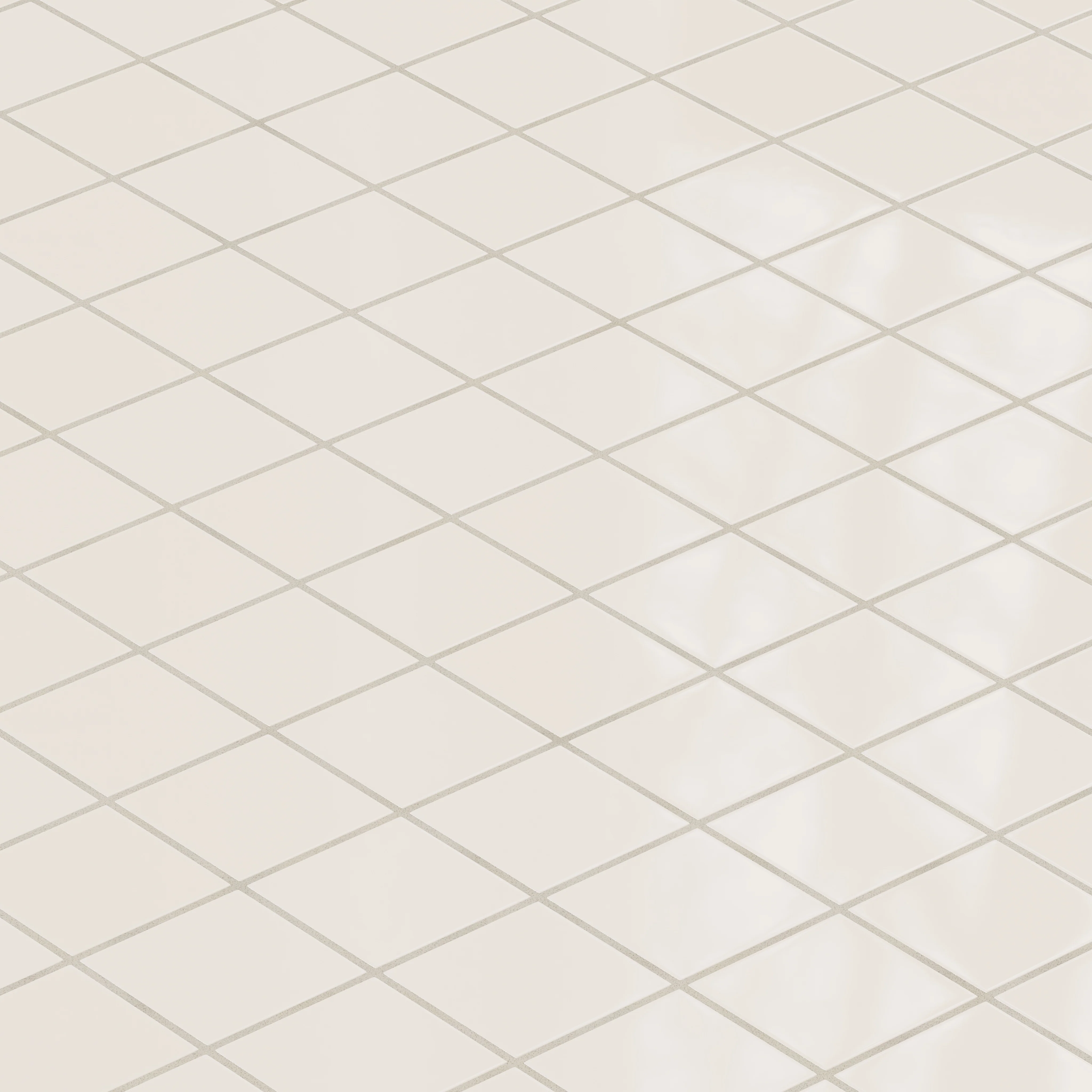 3x3 Straight Set Sheeted Natural Press Ceramic Mosaic Tile in Pearl Gloss - Rockland Interiors Inc.