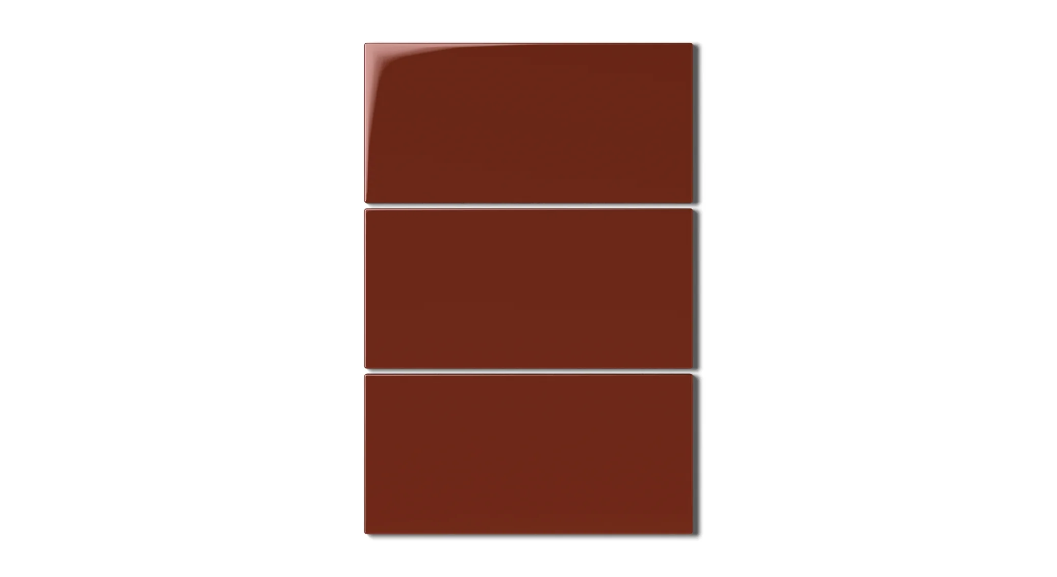 4x8 Natural Press Ceramic Tile in Carmine Gloss - Rockland Interiors Inc.
