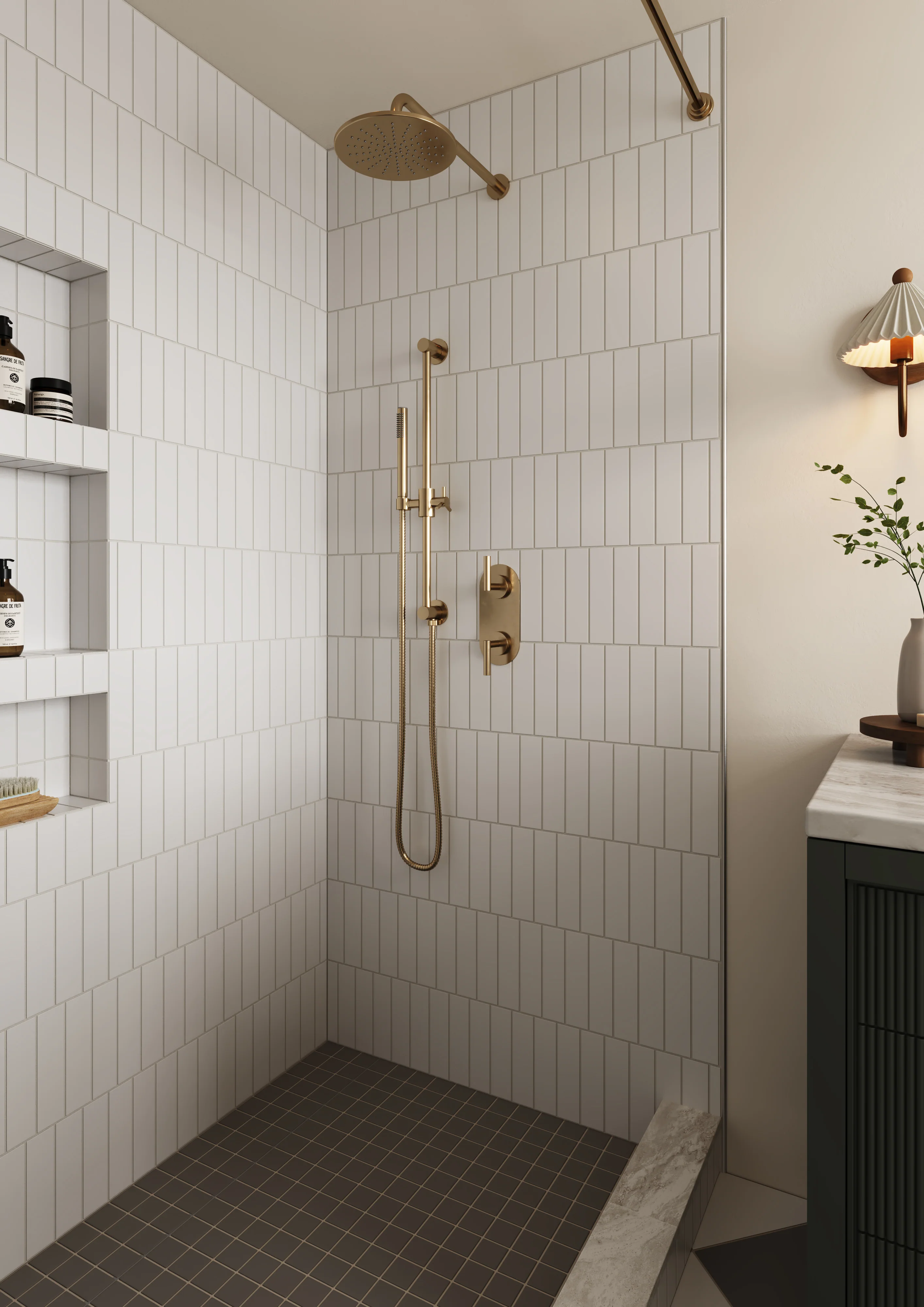 2x2 Straight Set Sheeted Natural Press Ceramic Mosaic Tile in Timberline Matte - Rockland Interiors Inc.