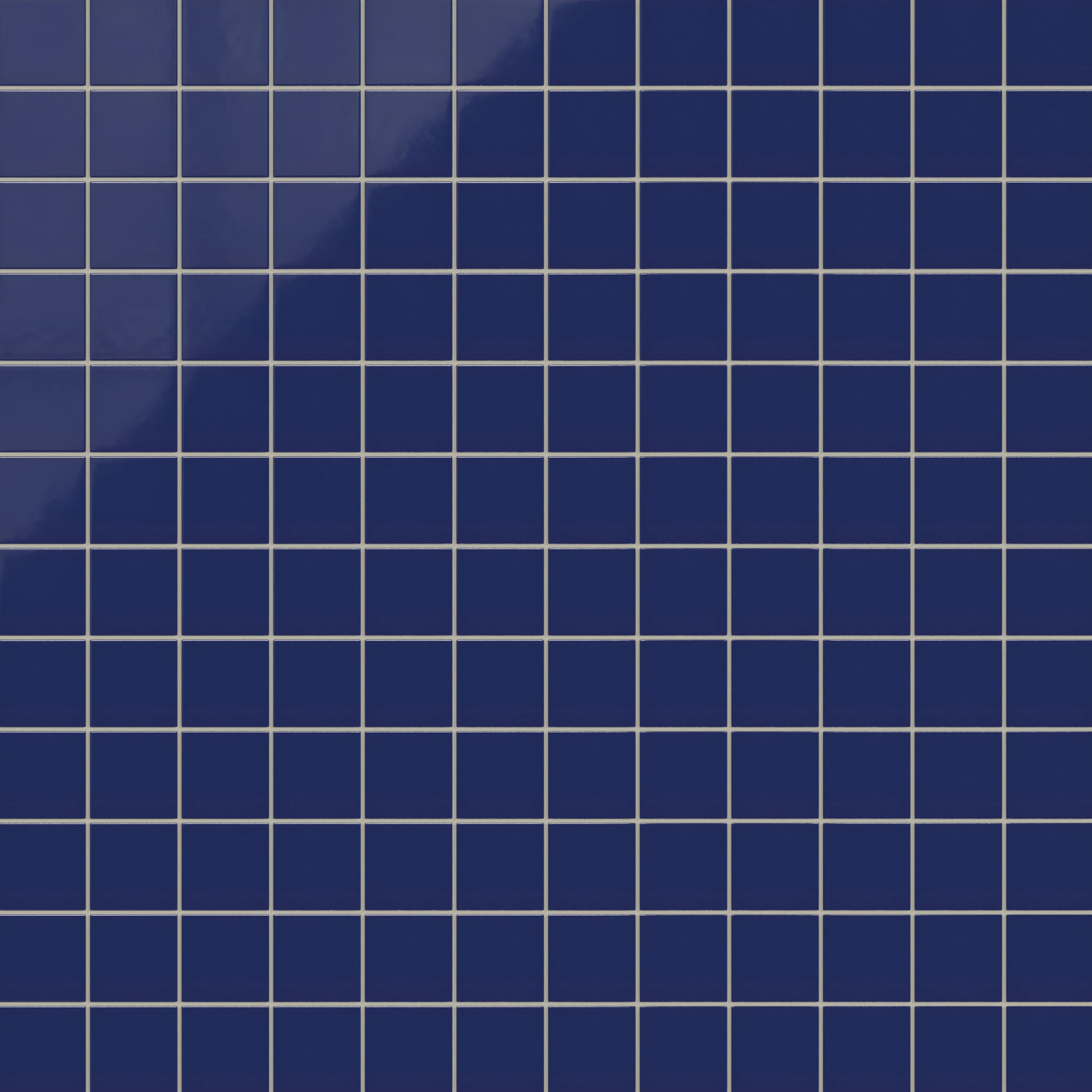 3x3 Straight Set Sheeted Natural Press Ceramic Mosaic Tile in Ultramarine Gloss - Rockland Interiors Inc.