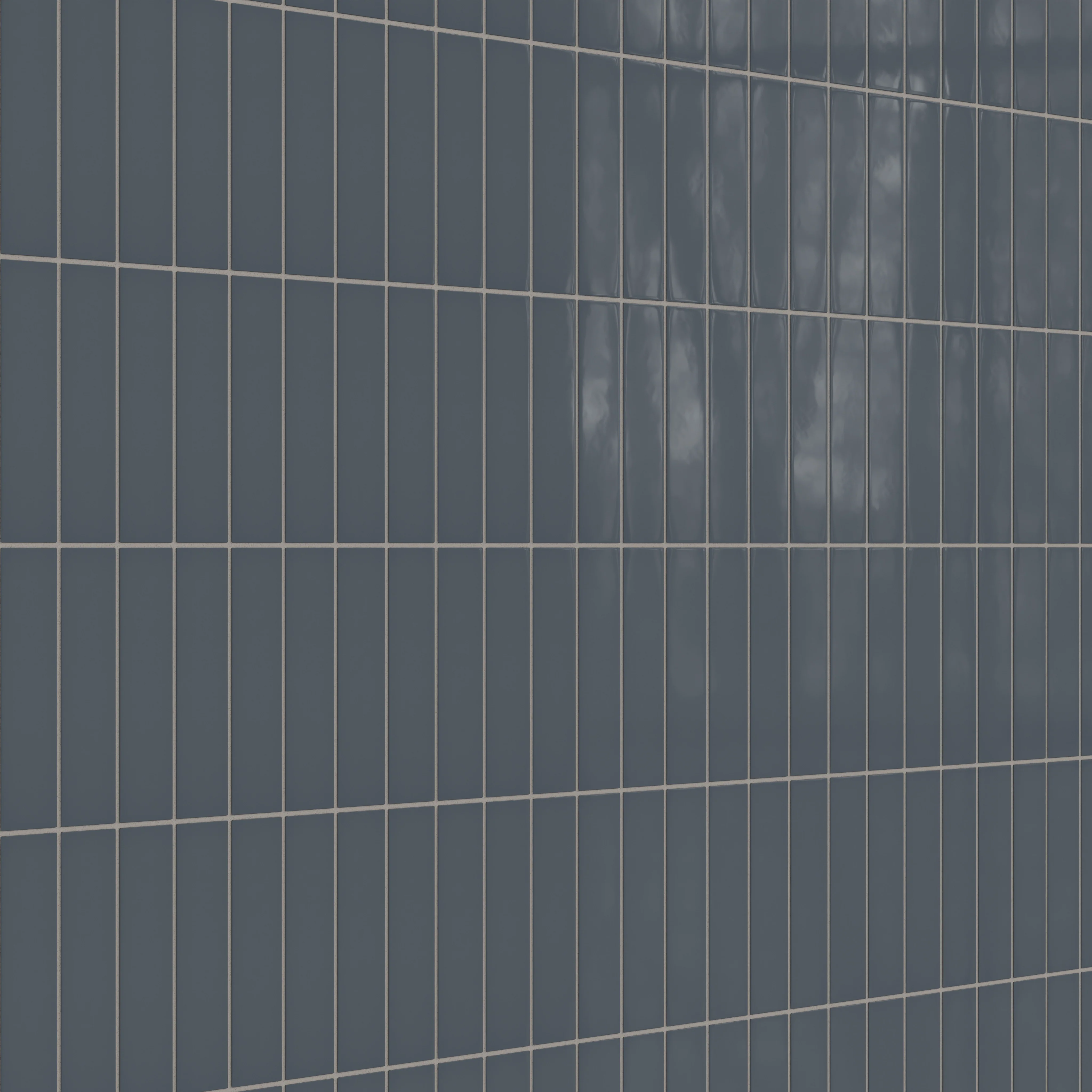 2x8 Natural Press Ceramic Tile in Indigo Gloss - Rockland Interiors Inc.