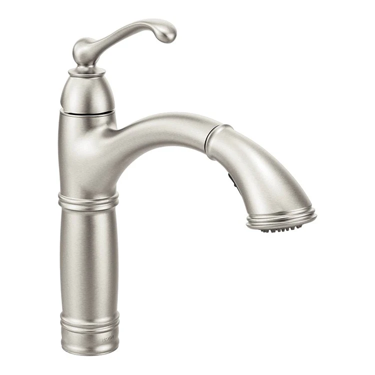 Brantford Single Handle High-Arc Pull Out Kitchen Faucet - Rockland Interiors Inc.