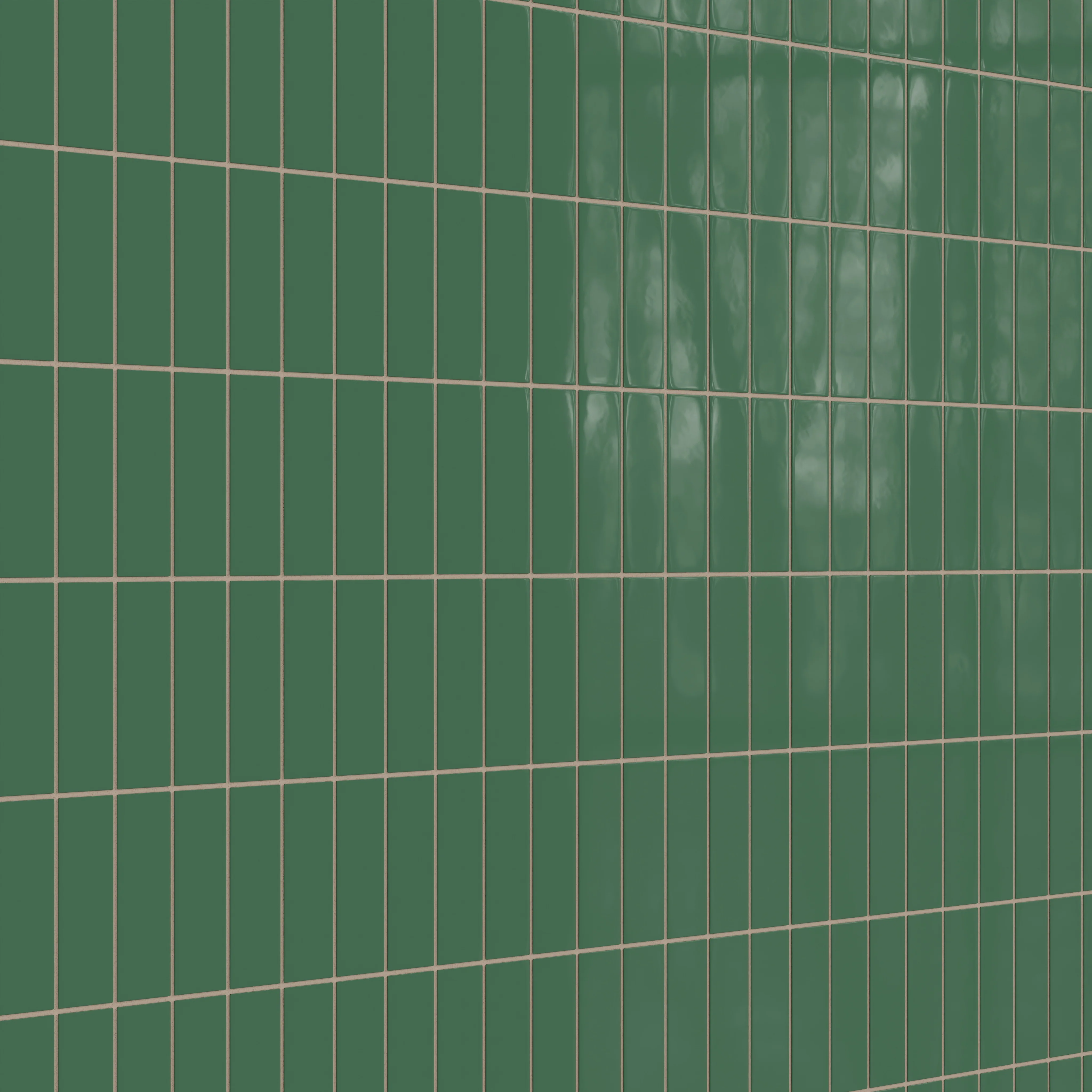 2x6 Natural Press Ceramic Tile in Viridian Gloss - Rockland Interiors Inc.