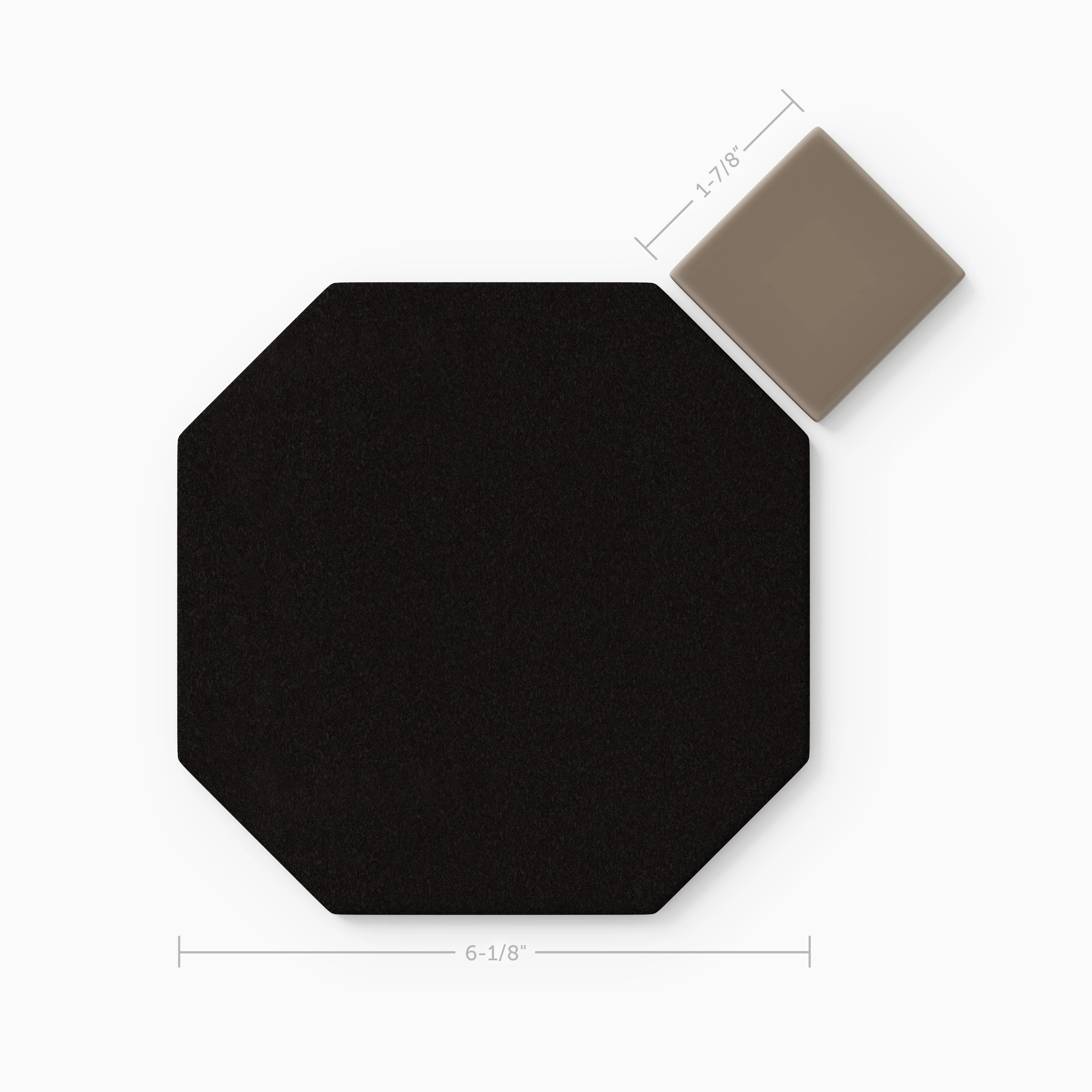 Gramercy Original Ceramic Tile in Raven Matte & Cardamom Matte - Rockland Interiors Inc.