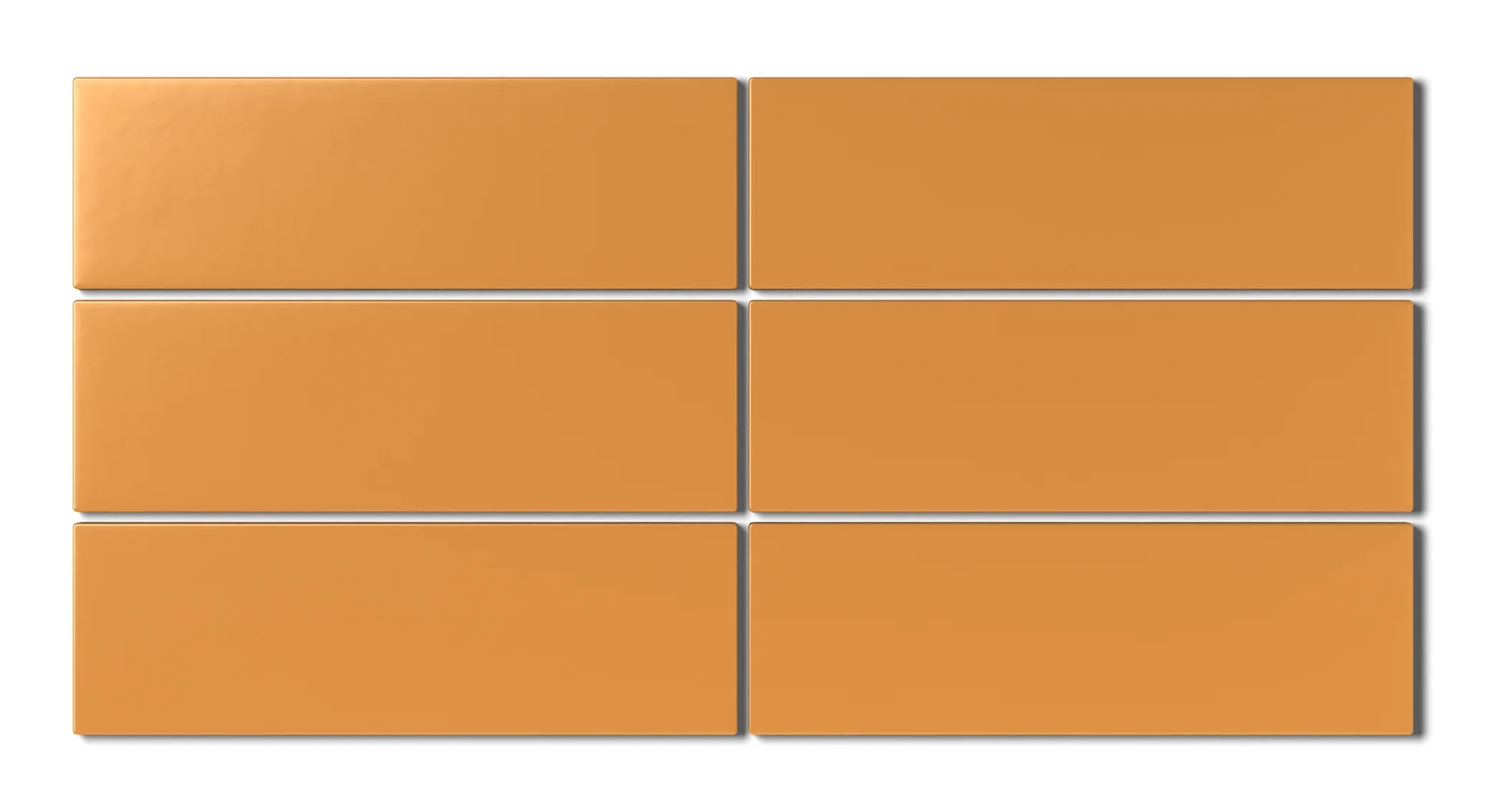 3x9 Natural Press Ceramic Tile in Yellow Ochre Matte - Rockland Interiors Inc.