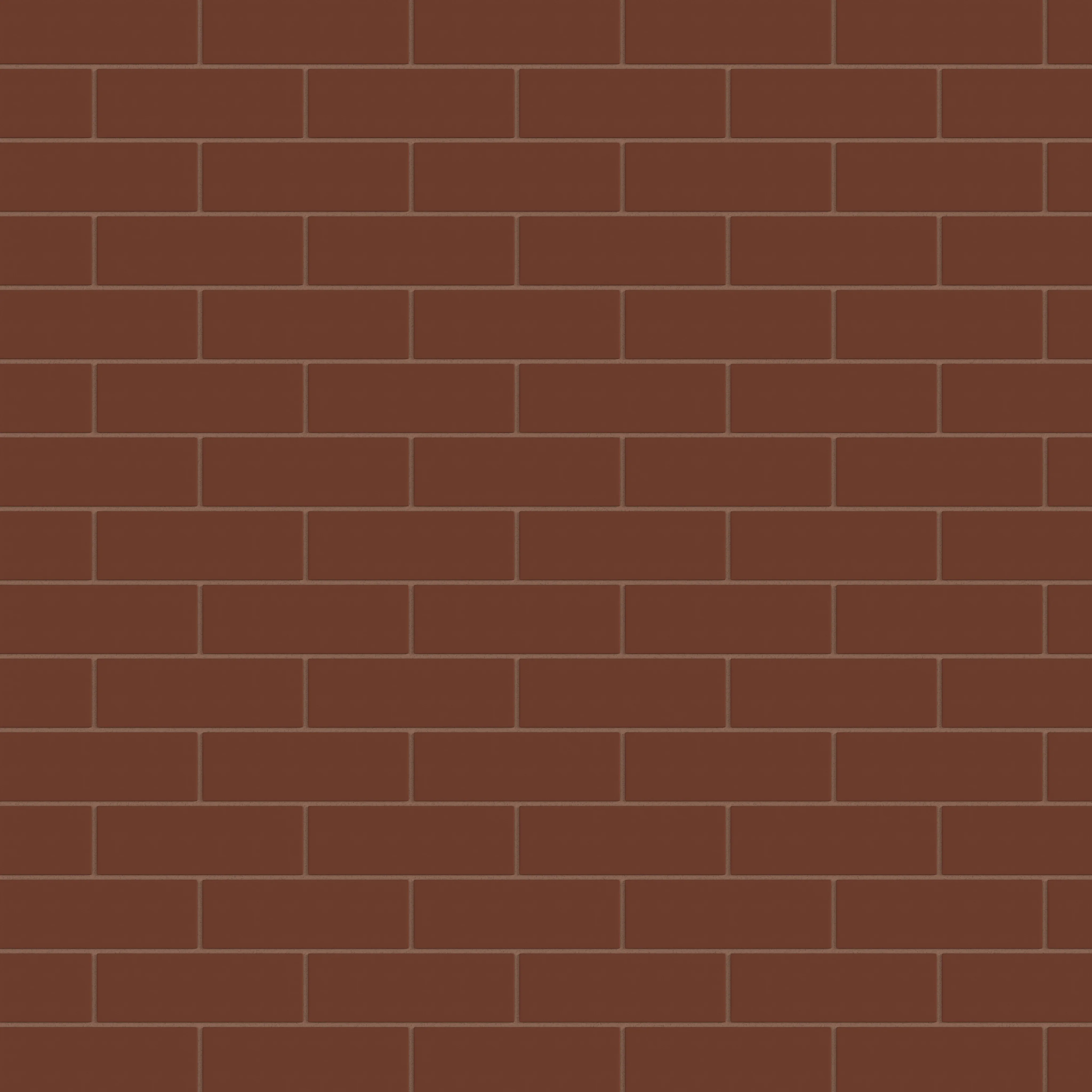 2x6 Natural Press Ceramic Tile in Red Iron Oxide Matte - Rockland Interiors Inc.