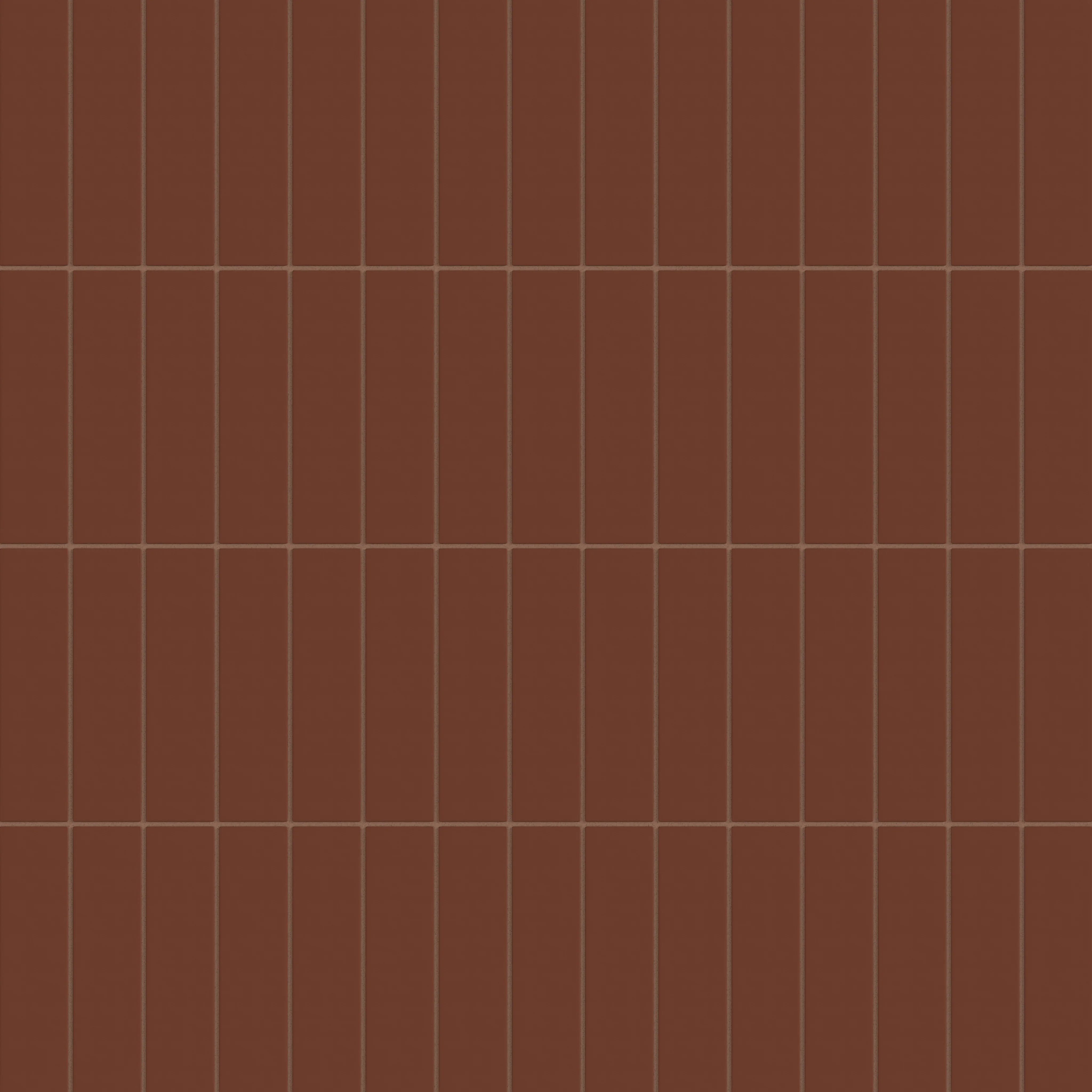 2x8 Natural Press Ceramic Tile in Red Iron Oxide Matte - Rockland Interiors Inc.