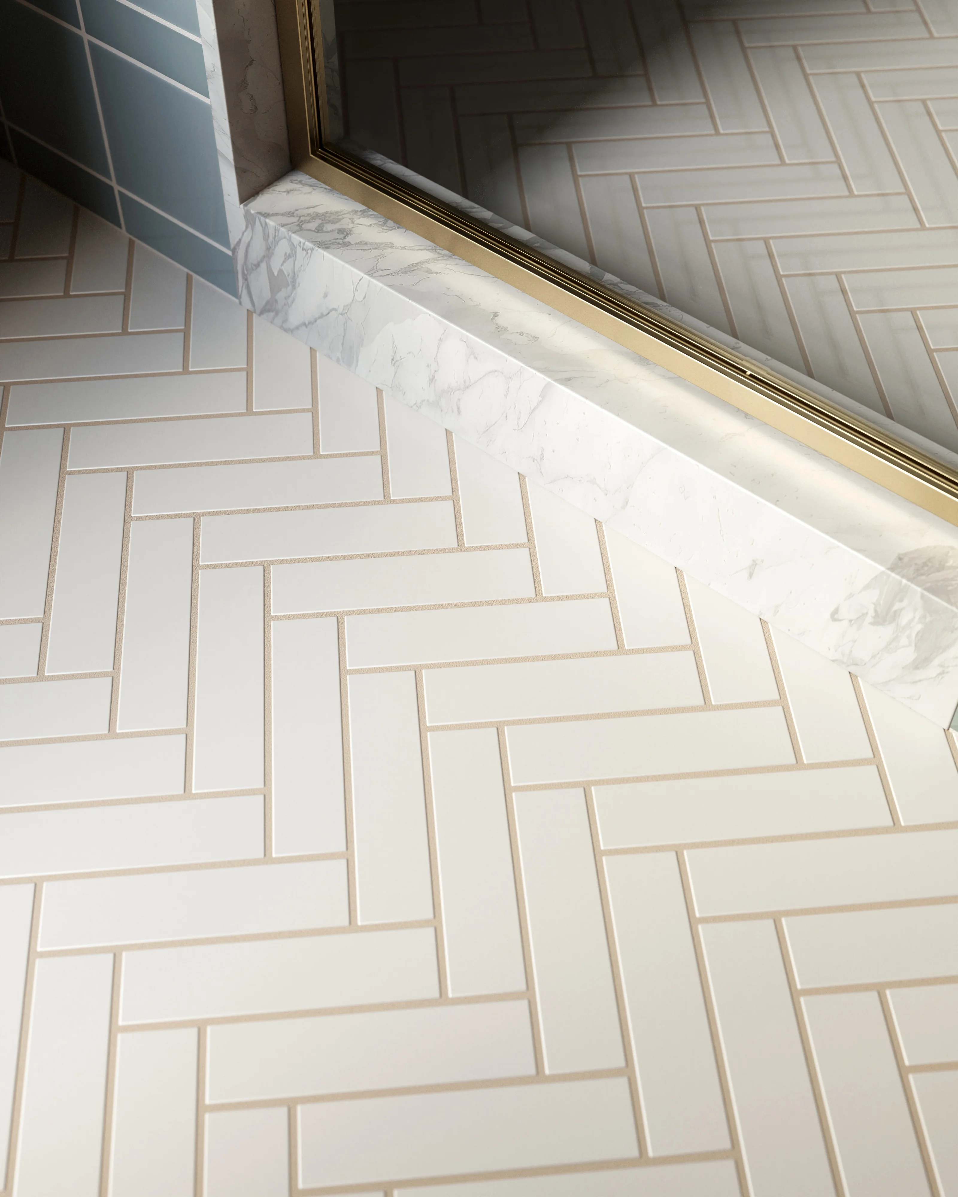 2x8 Natural Press Ceramic Tile in Pearl Matte - Rockland Interiors Inc.