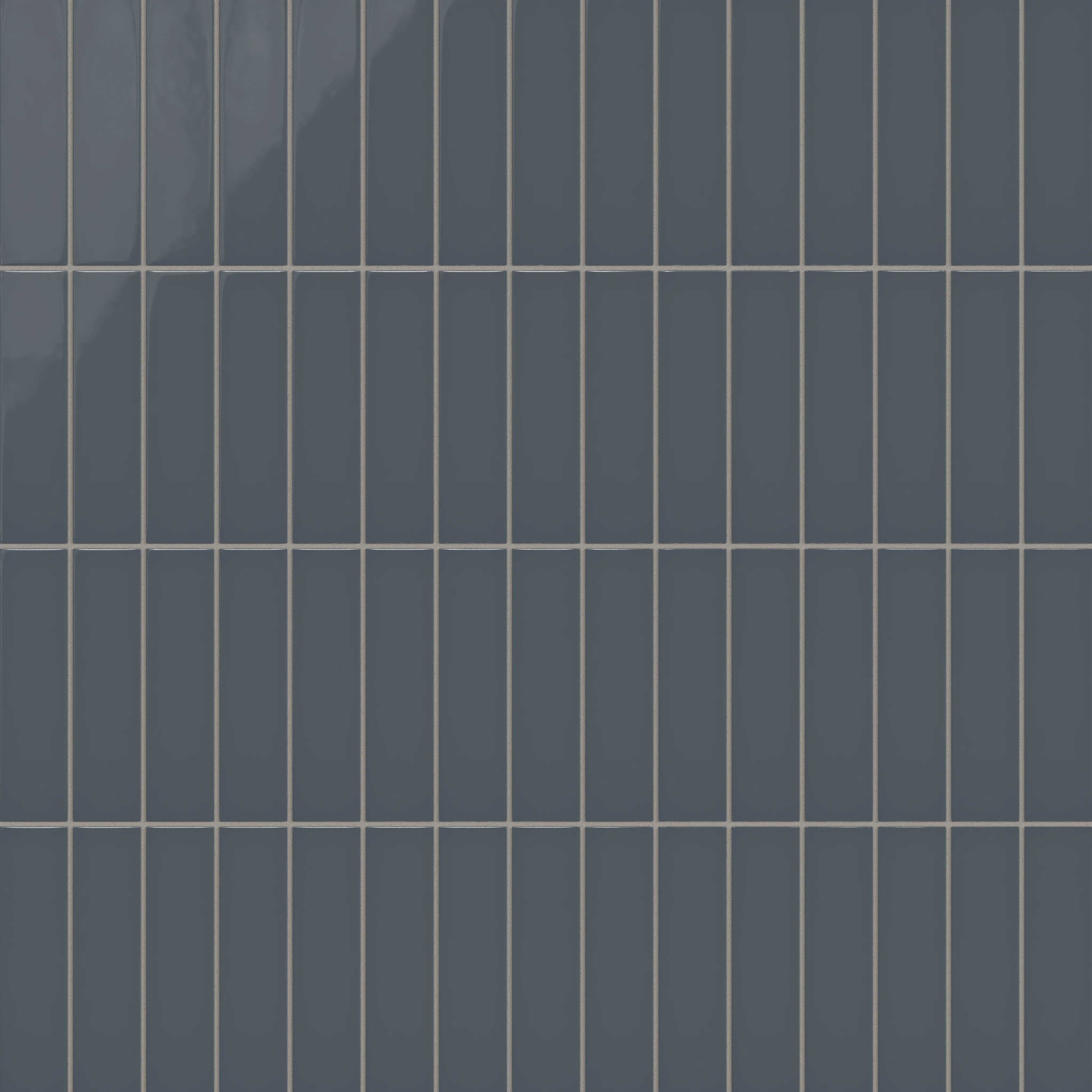 2x8 Natural Press Ceramic Tile in Indigo Gloss - Rockland Interiors Inc.
