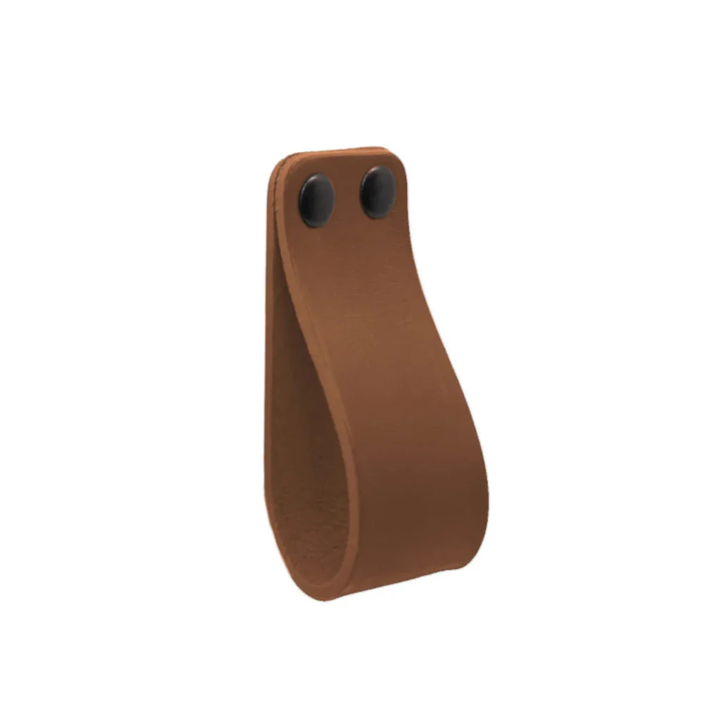 LP01 Smooth Leather Loop Pull - Rockland Interiors Inc.