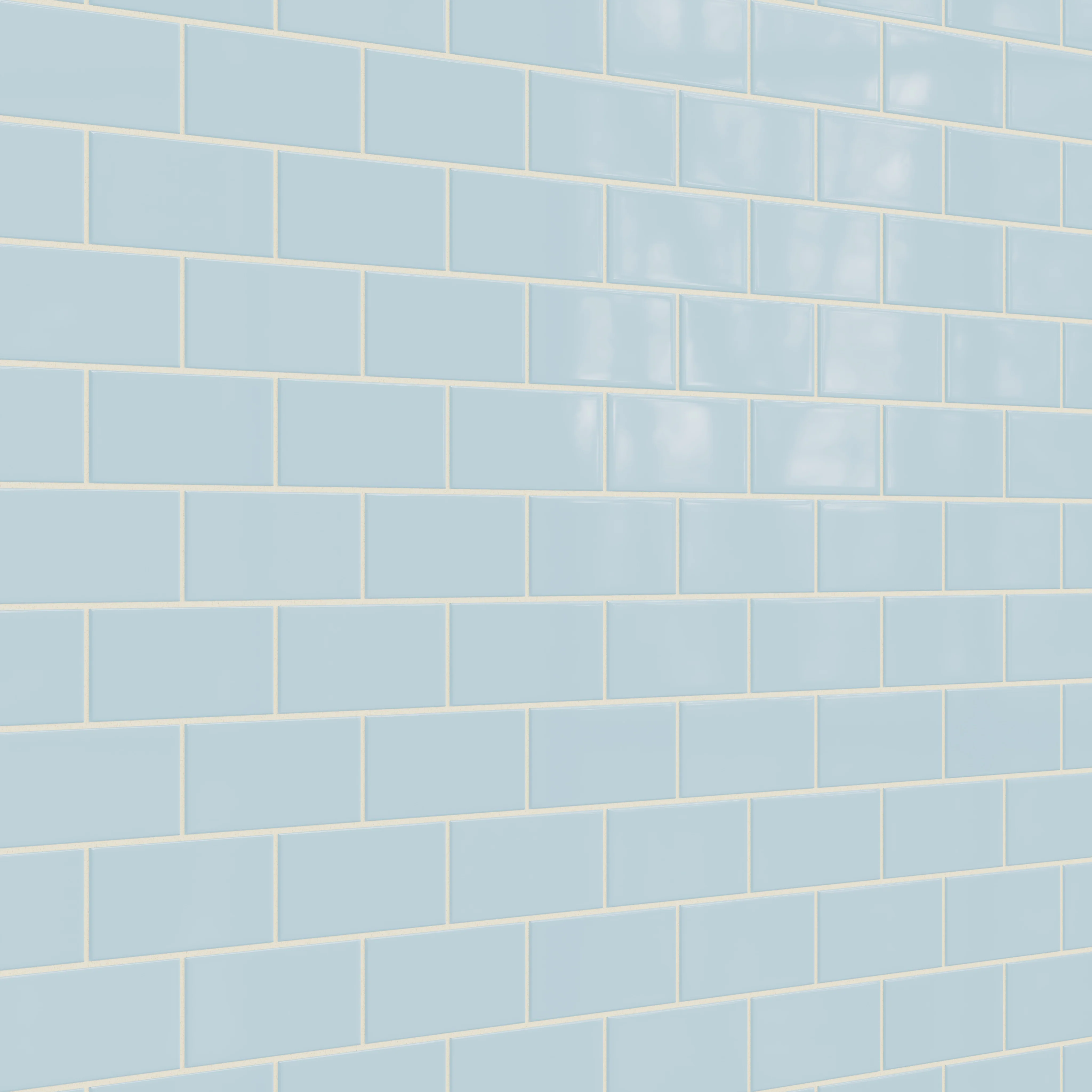 3x6 Natural Press Ceramic Tile in Egyptian Blue Gloss - Rockland Interiors Inc.