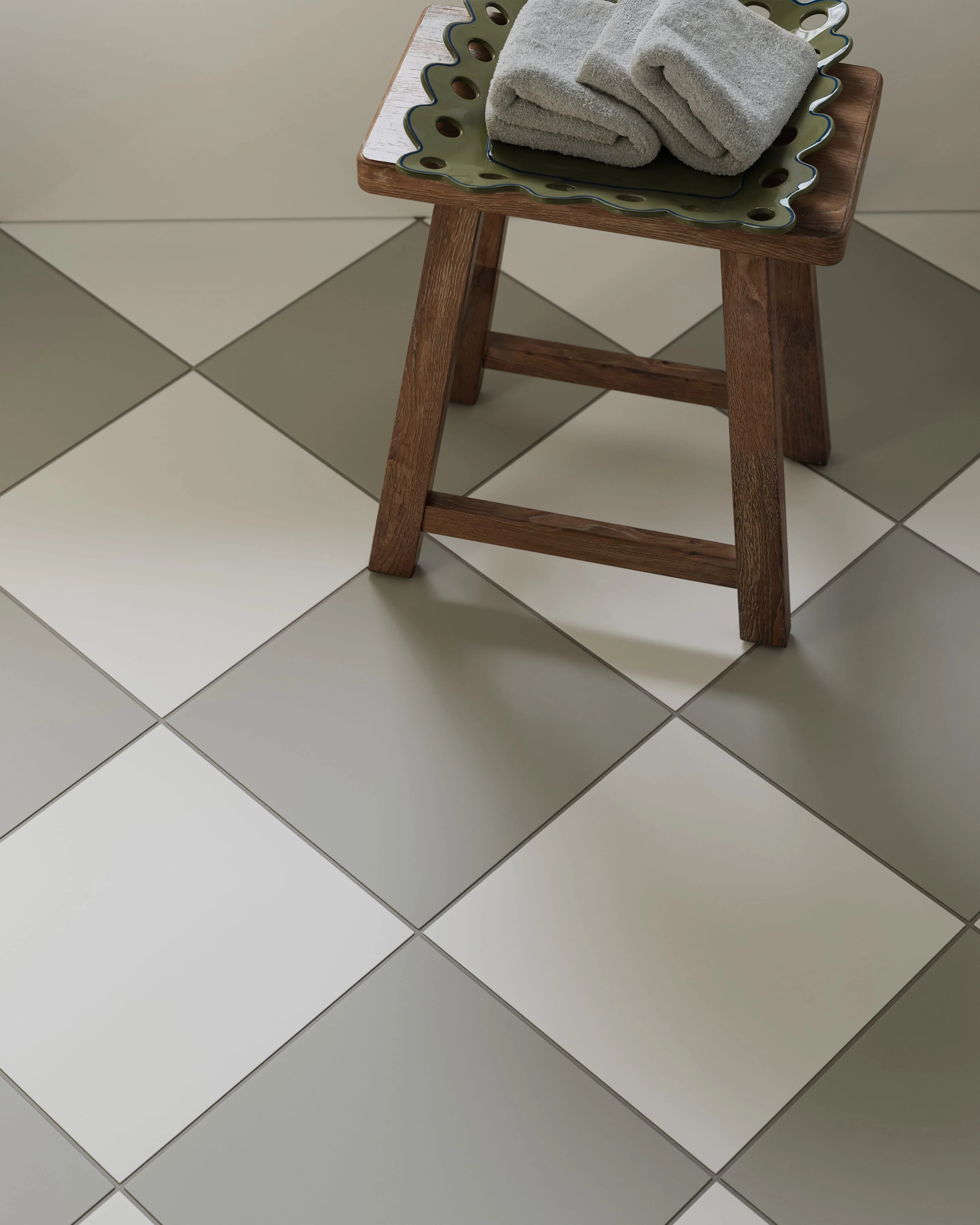 12x12 Natural Press Ceramic Tile in Salt Creek and Cloud Cover - Rockland Interiors Inc.
